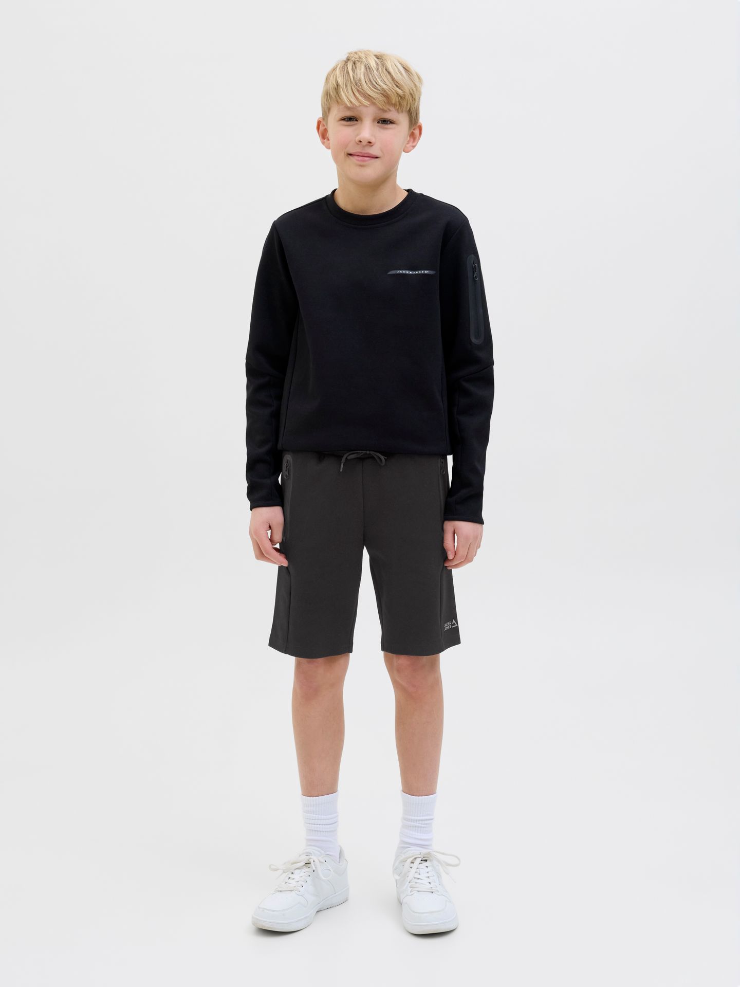 Jack & Jones JPSTGORDON JJFUSION SWEAT SHORTS N Black 2900150688036