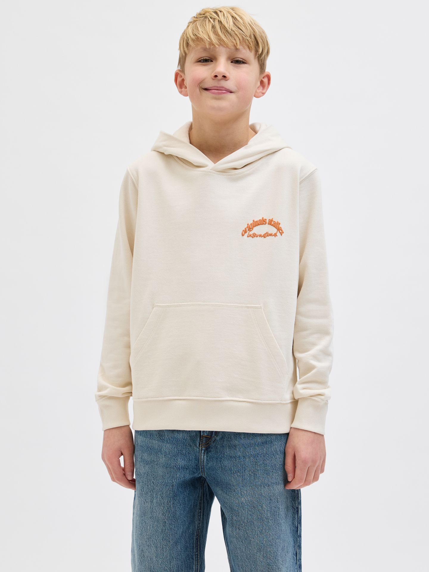 Jack & Jones JORPAROS TYPE SWEAT HOOD BACK JNR Antique White 00110242-EKA26011400002487