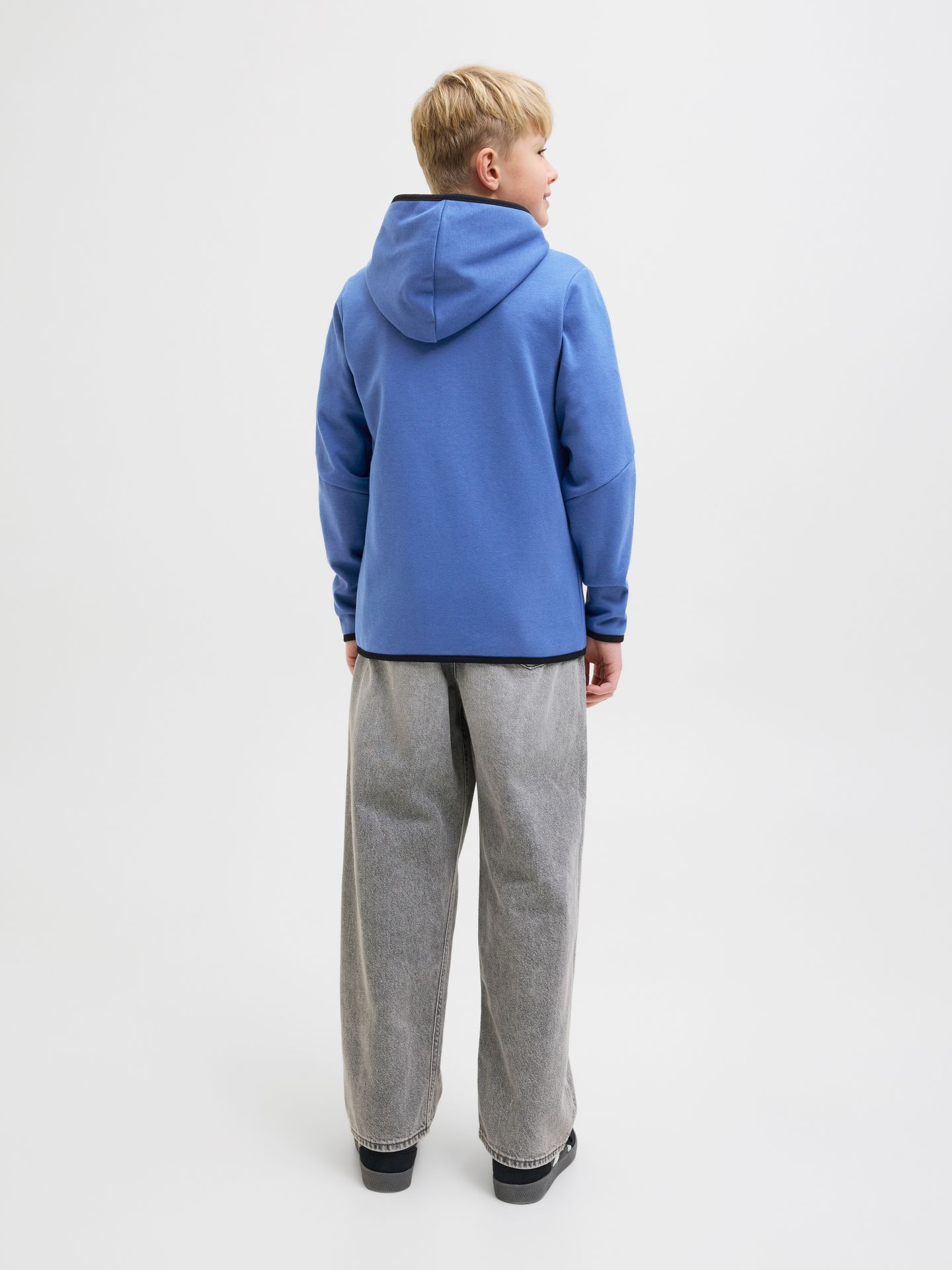 Jack & Jones JCOFUSION SWEAT ZIP HOOD NOOS JNR Beaucoup Blue 2900150681020