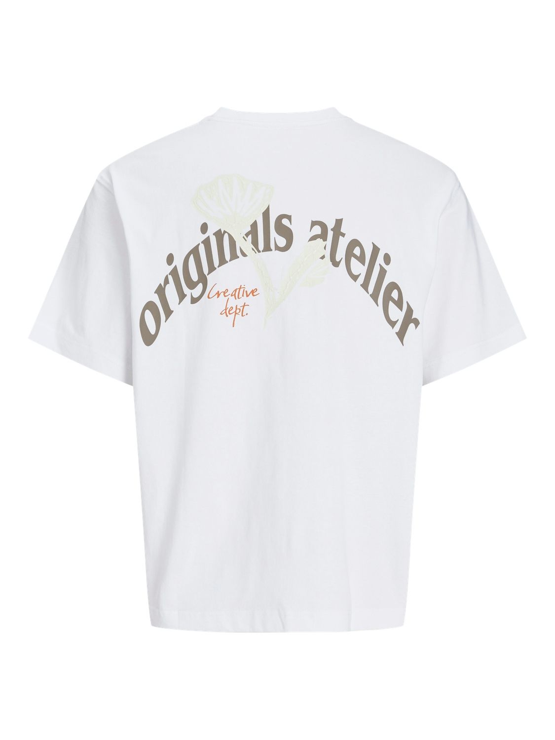 Jack & Jones JORPAROS ELEMENT BACK TEE SS CREW J Bright White 2900150684045