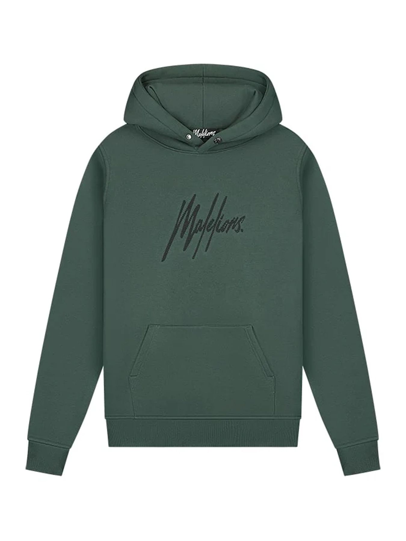 Malelions Men striped signature hoodie Dark Green 00110262-036