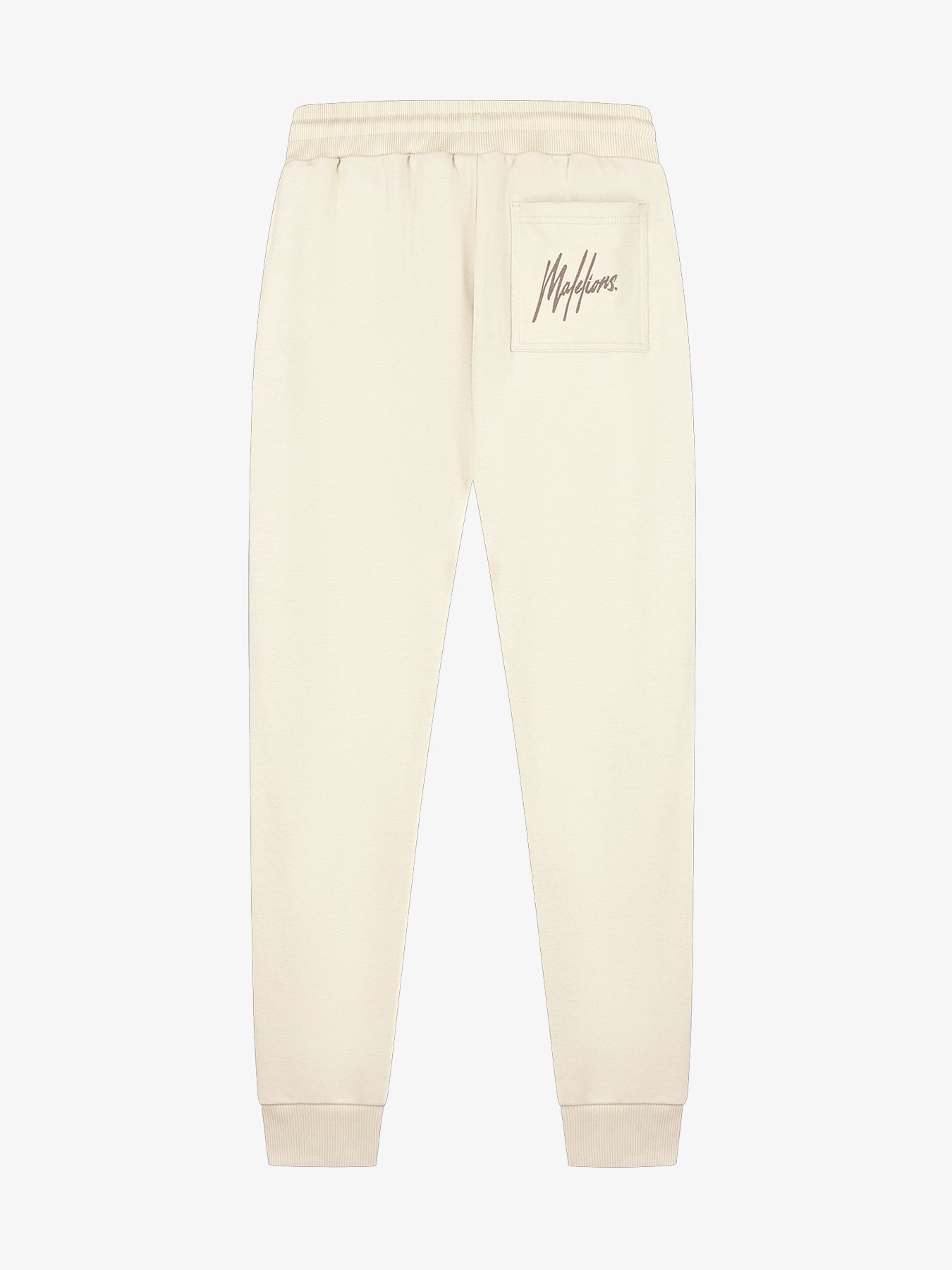 Malelions Men striped signature sweatpants Beige 2900151617066