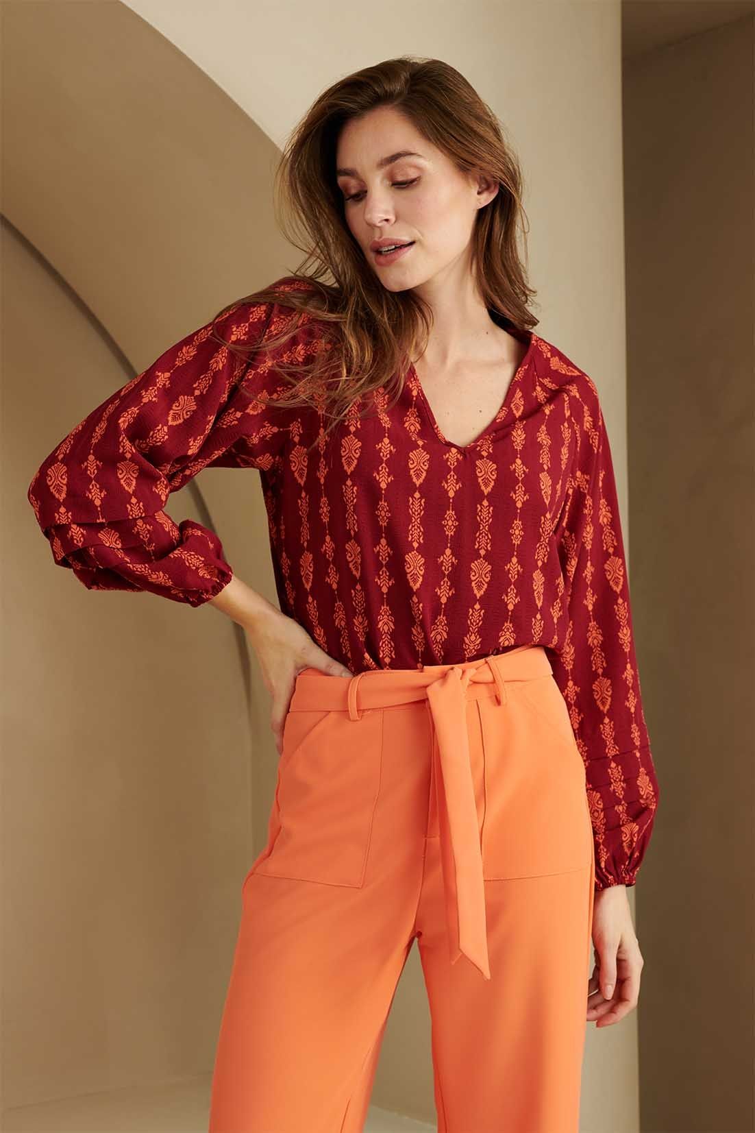 Lofty Manner Blouse Giana 789 botanical stripe 2900150715022