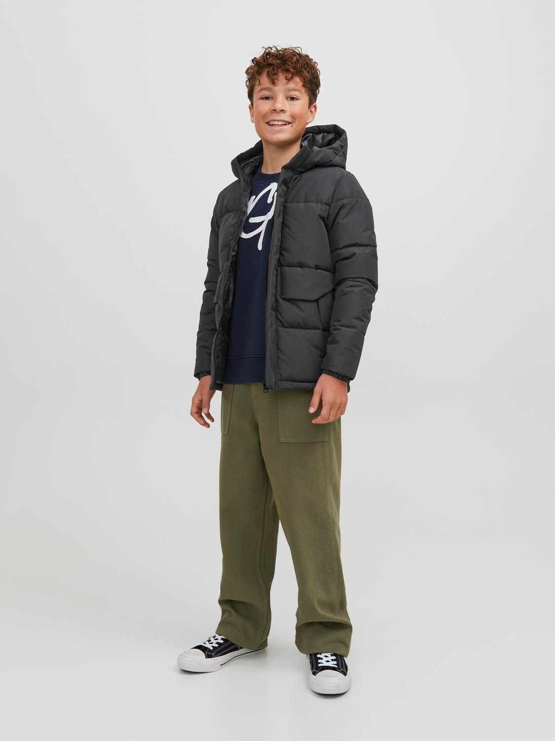 Jack & Jones JCOSPEED PUFFER SN JNR Black/Black & Black 2900152548048 Jack & Jones JCOSPEED PUFFER SN JNR Black/Black & Black 2900152548048