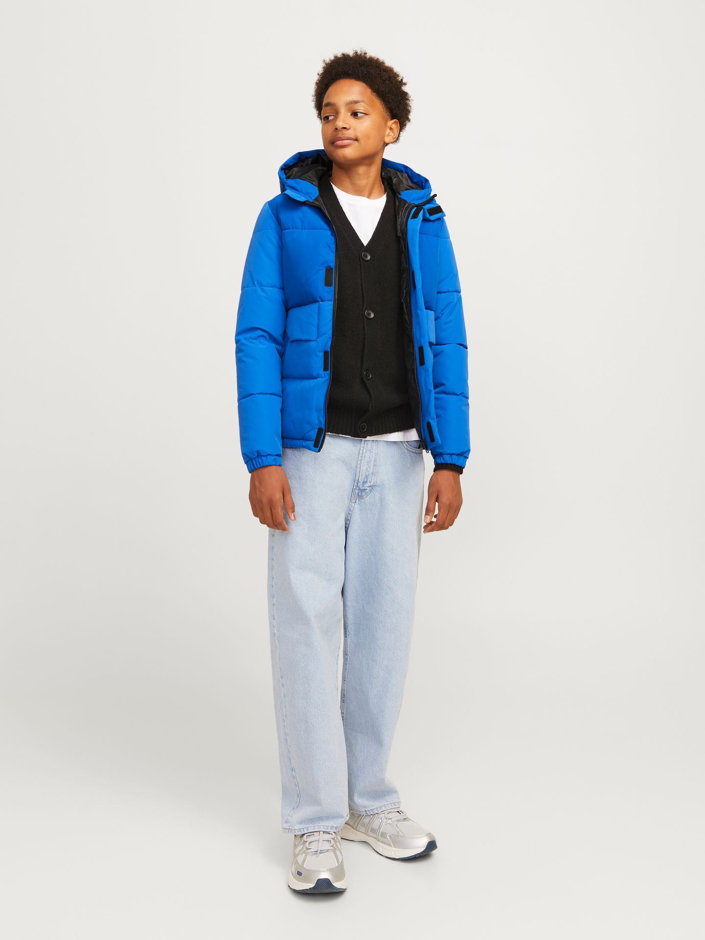Jack & Jones JCOSPEED PUFFER SN JNR Nautical Blue/TONAL BLOCKING / TONE 2900150745012