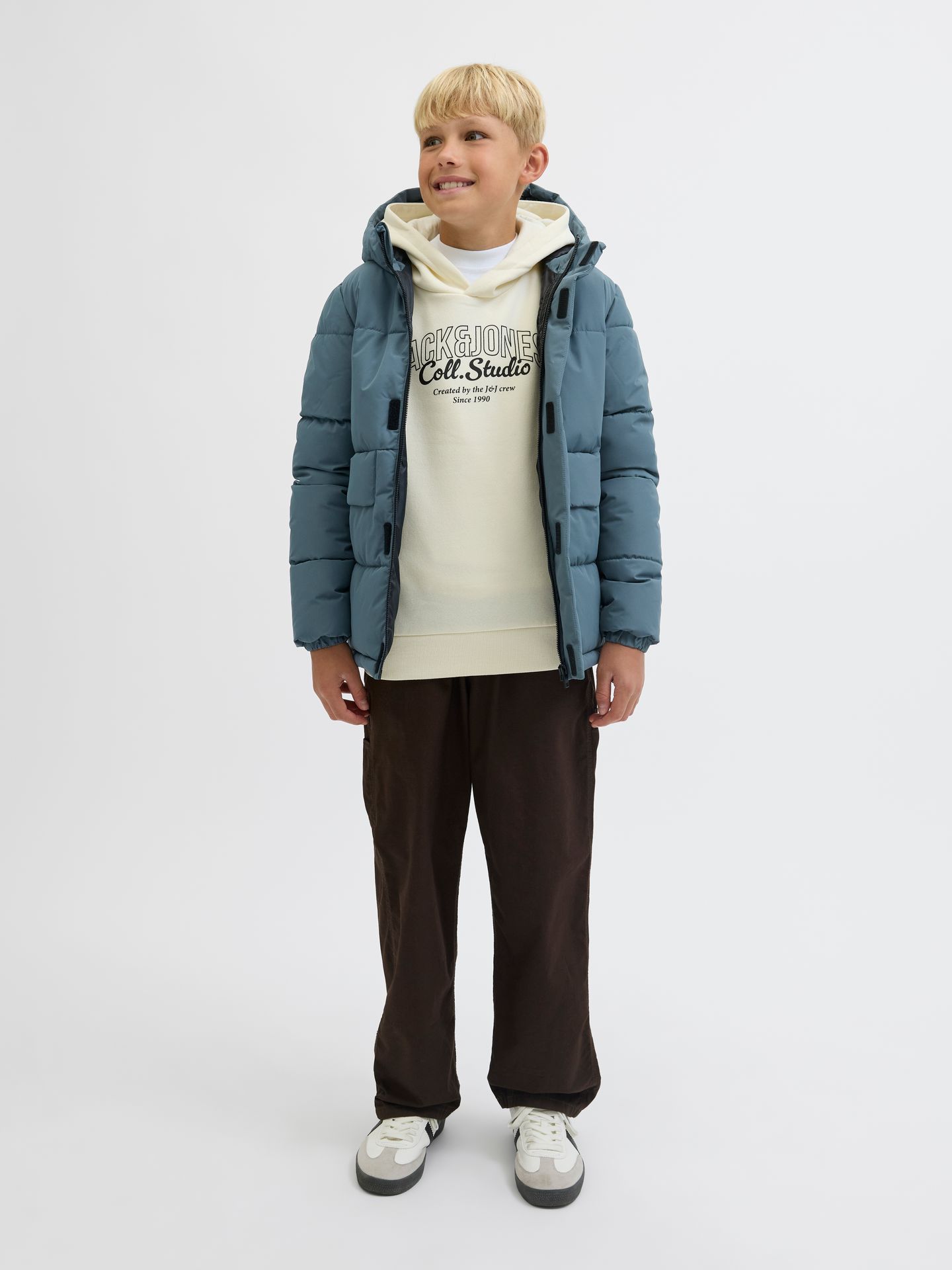 Jack & Jones JCOSPEED PUFFER SN JNR Stormy Weather/LOOSE 2900152551017