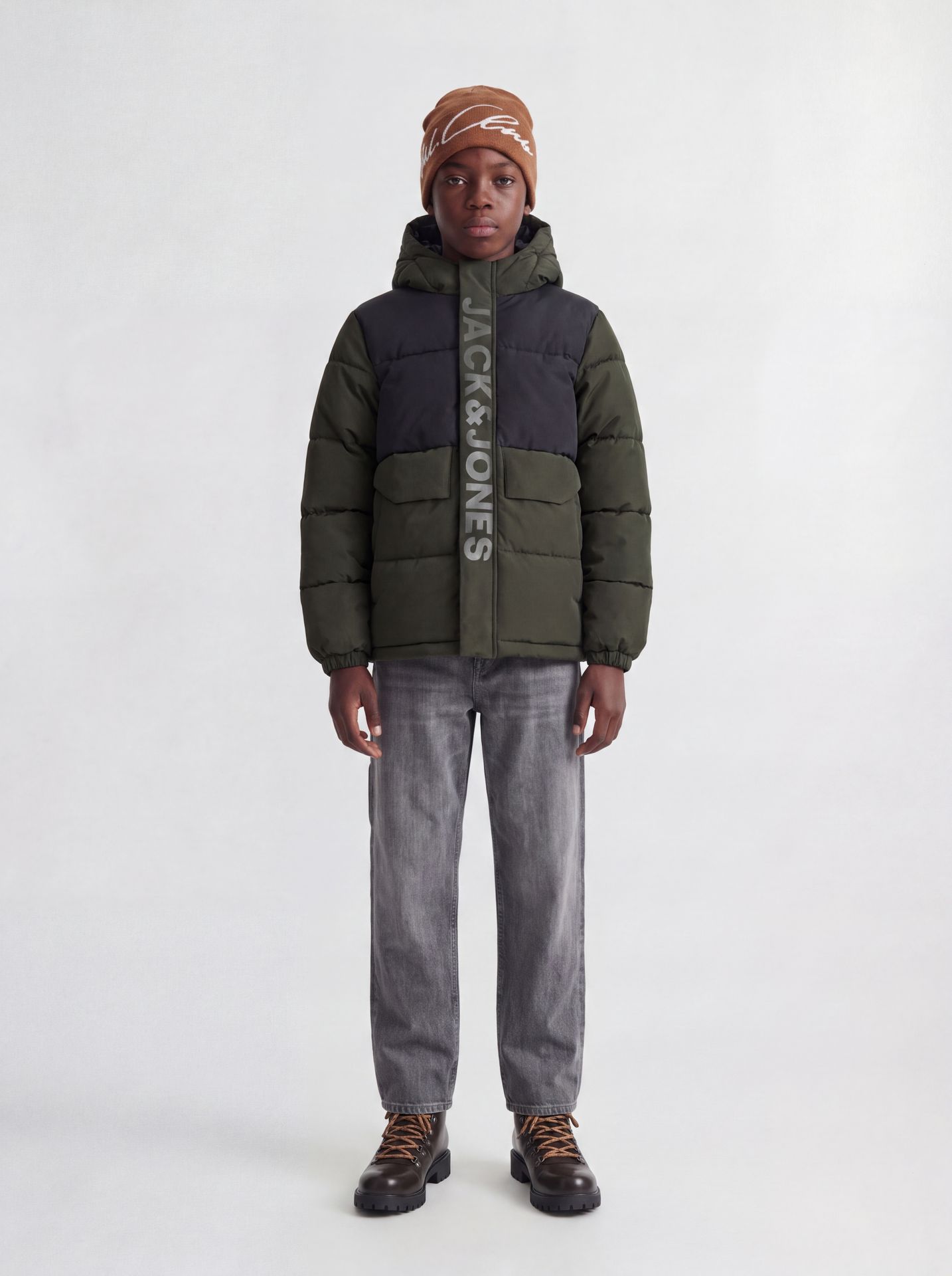 Jack & Jones JCOSPEED PUFFER SN JNR Rosin/BLACK BLOCKING / TONE IN TONE 2900168502010