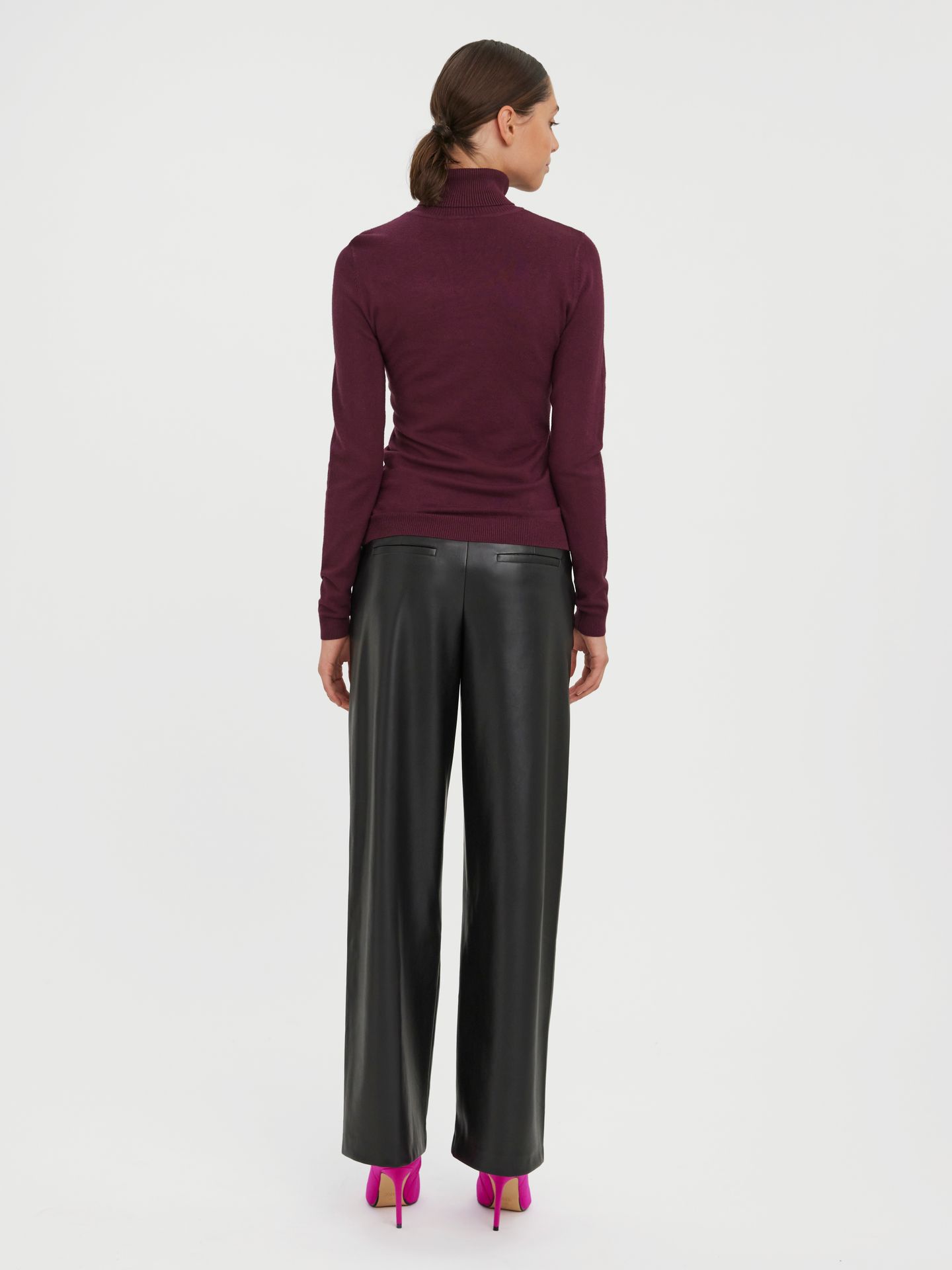 Vero Moda VMGLORY LS ROLLNECK BLOUSE GA NOOS Winetasting 2900172131039