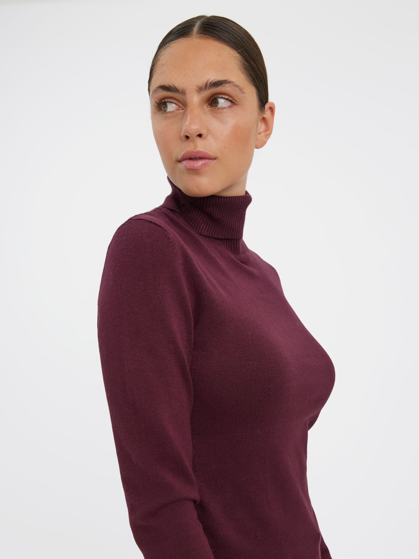 Vero Moda VMGLORY LS ROLLNECK BLOUSE GA NOOS Winetasting 2900172131039
