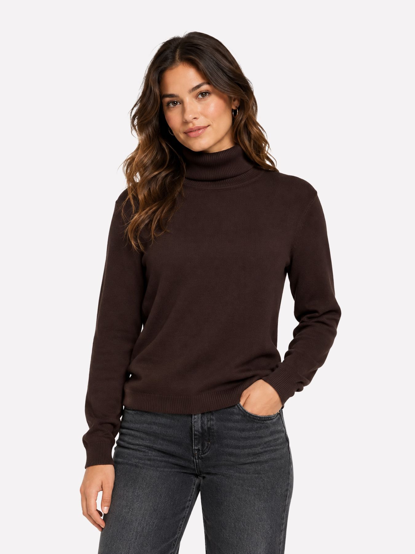 Vero Moda VMGLORY LS ROLLNECK BLOUSE GA NOOS Chocolate Torte 00110294-EKA26011400003061