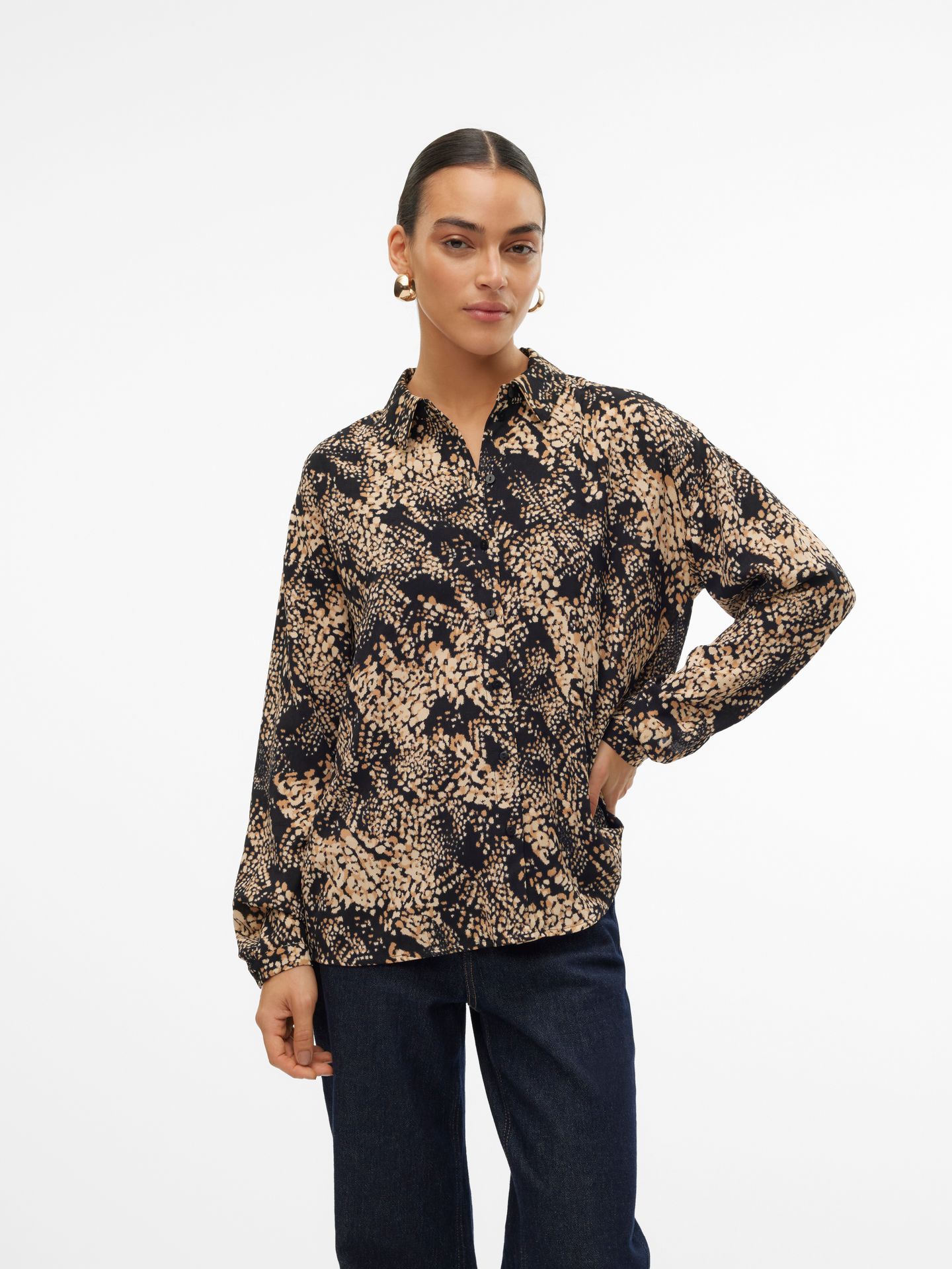 Vero Moda VMOFREYA L/S SHIRT WVN BTQ GA Tigers Eye/Ofreya 00110302-EKA26011400001426