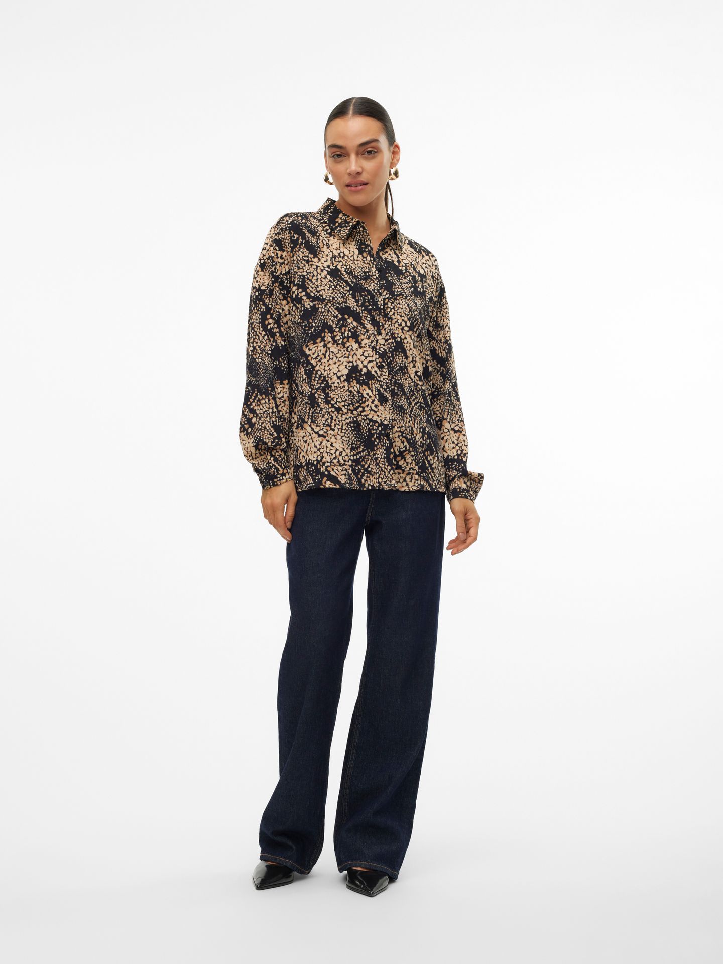Vero Moda VMOFREYA L/S SHIRT WVN BTQ GA Tigers Eye/Ofreya 2900150784011