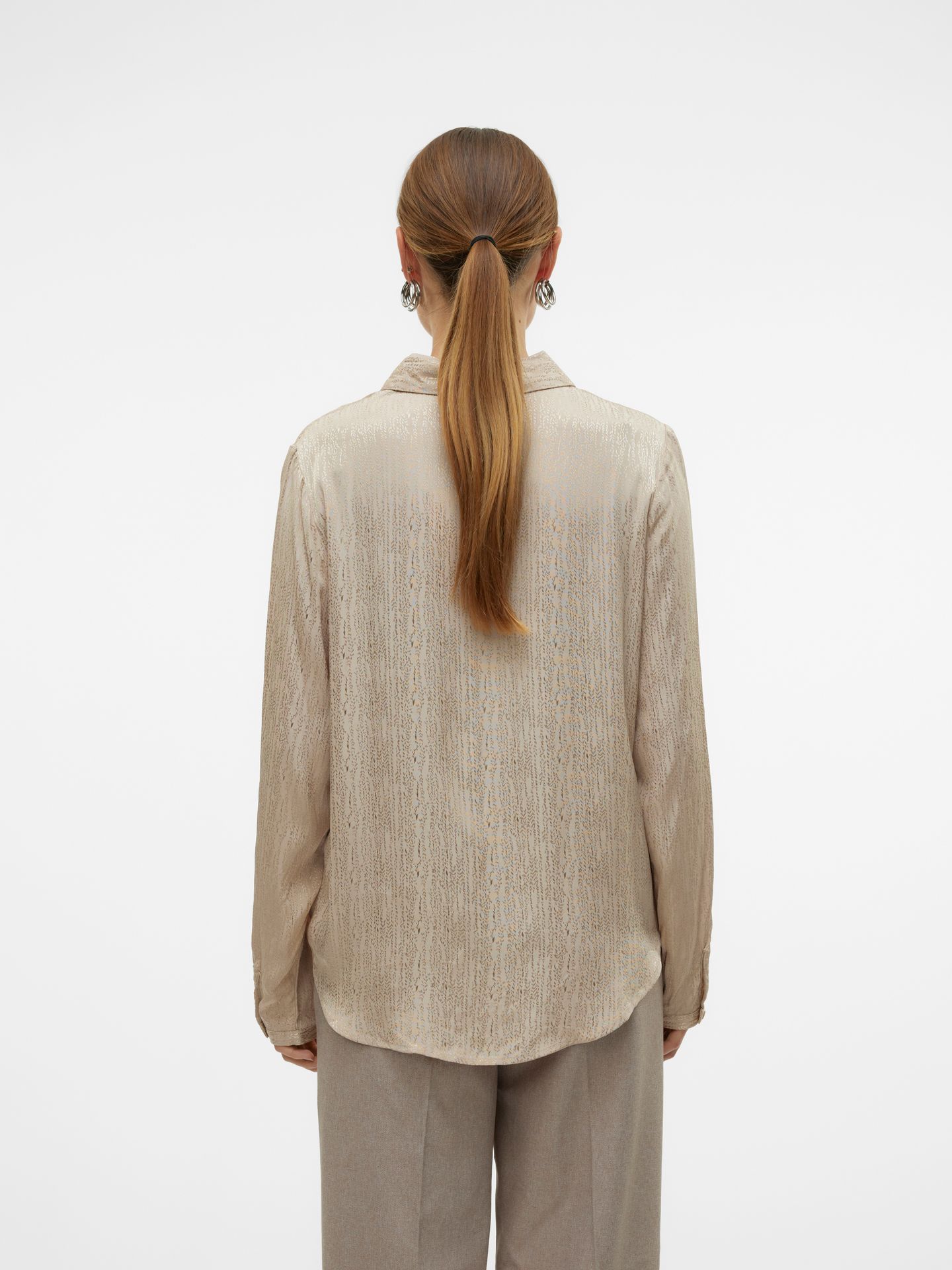 Vero Moda VMOTHEA L/S SHIRT WVN BTQ Silver Mink 2900150786022