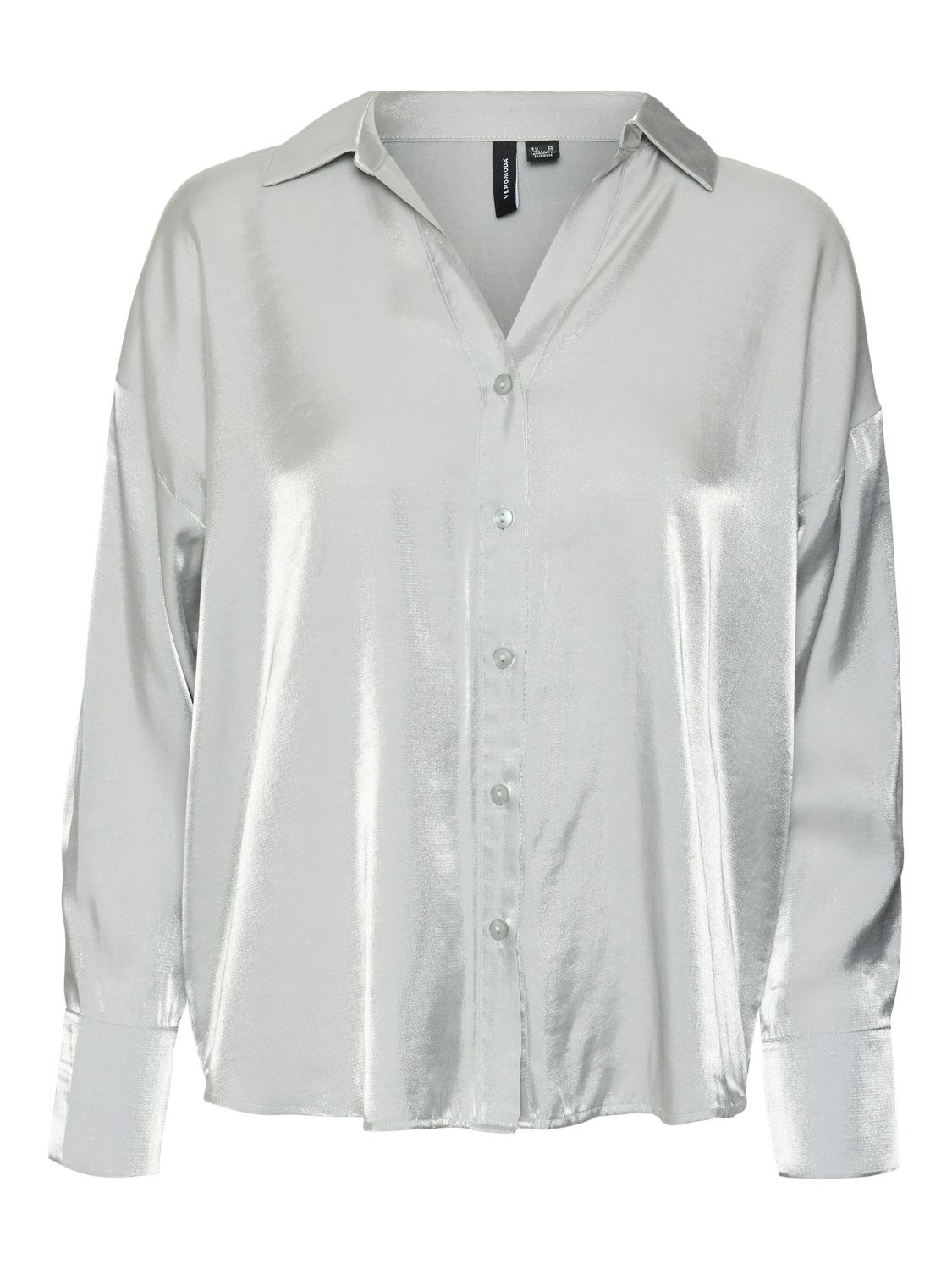 Vero Moda VMQUEENY LS SHIRT WVN Silver 00110312-EKA26011400002507