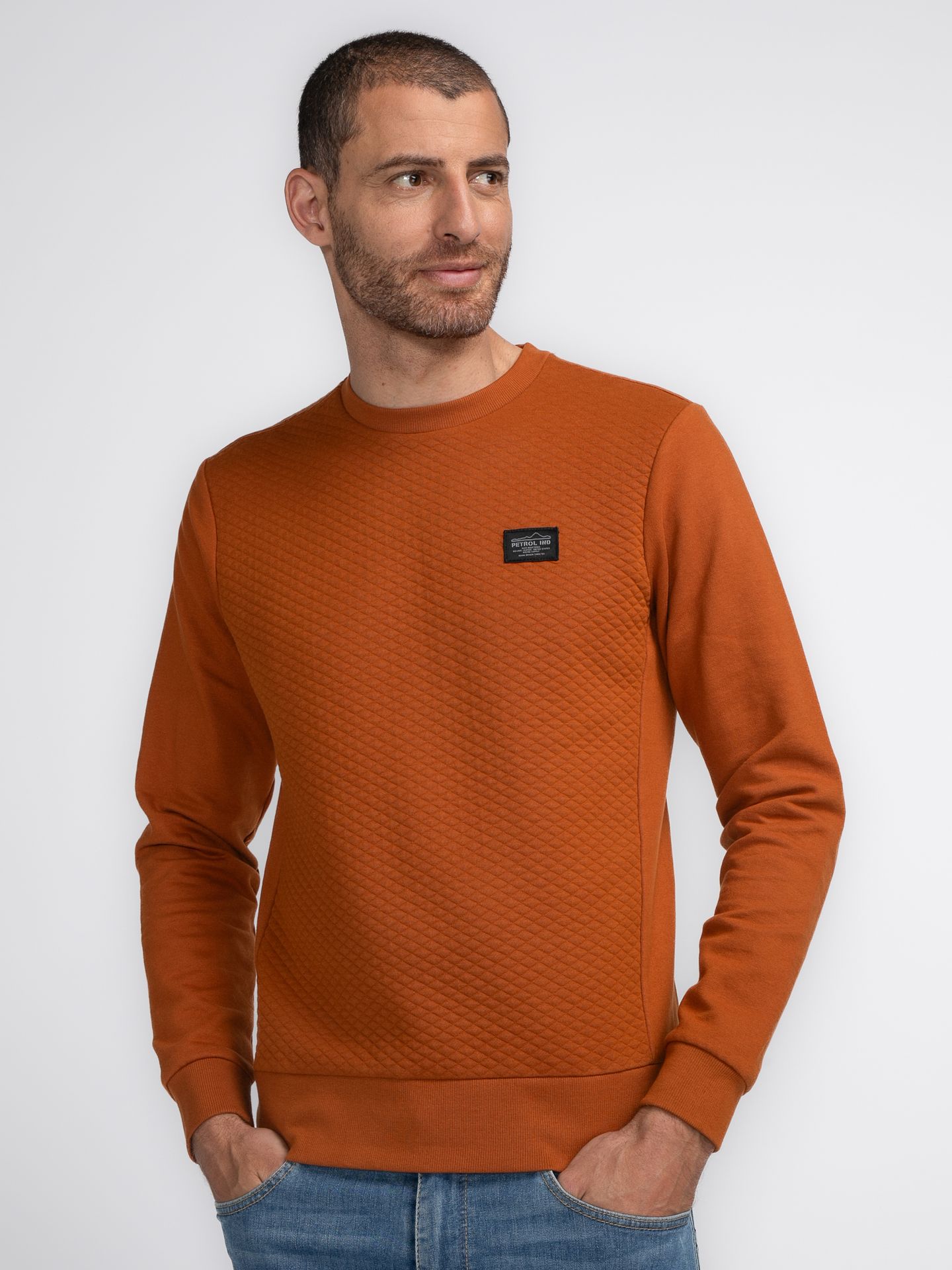 Petrol Industries Men Sweater Round Neck 2123 dark caramel 00110328-EKA26002700000136