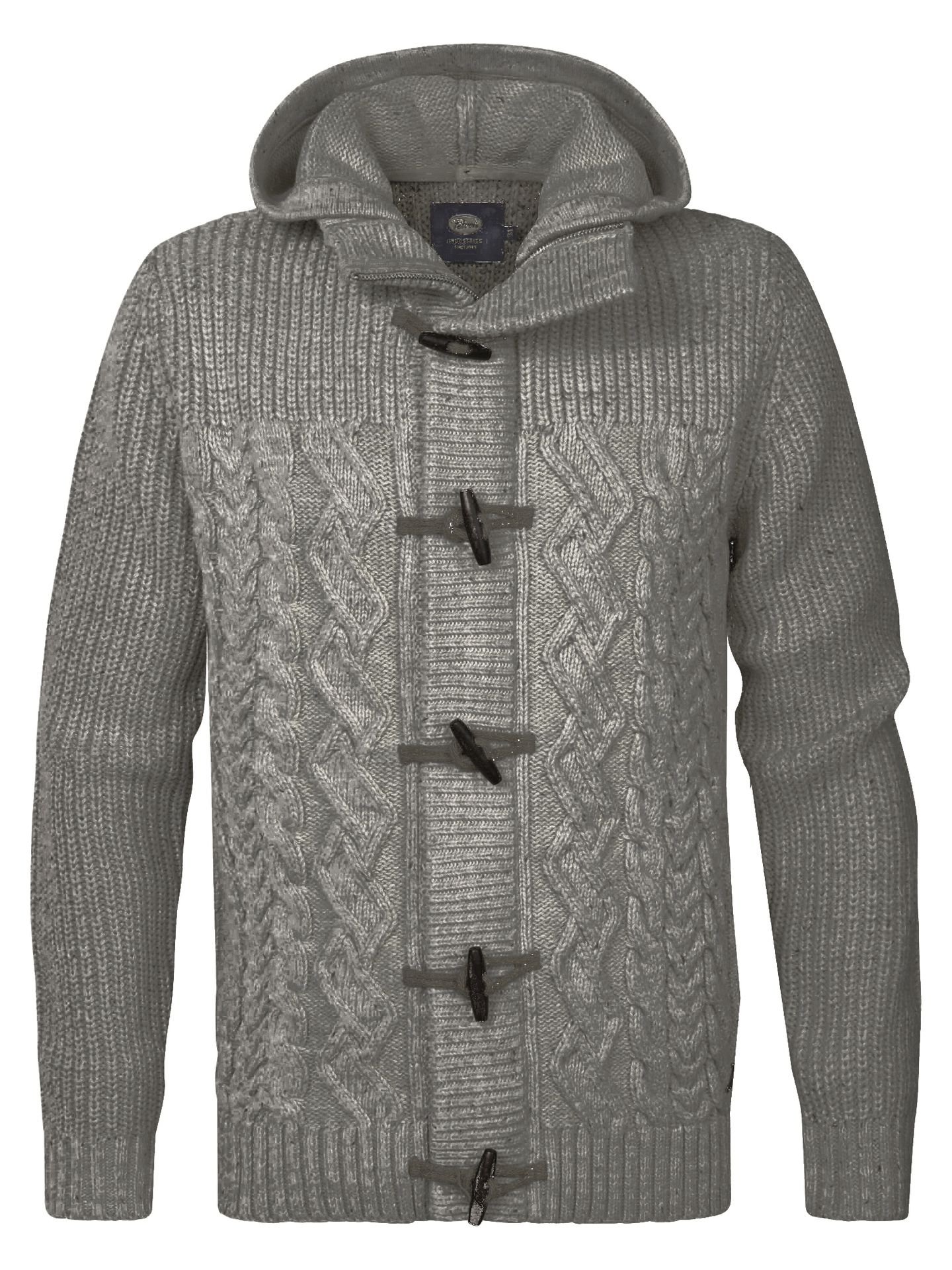 Petrol Industries Men Knitwear Hooded Cardigan 9038 light grey melee 2900150848041