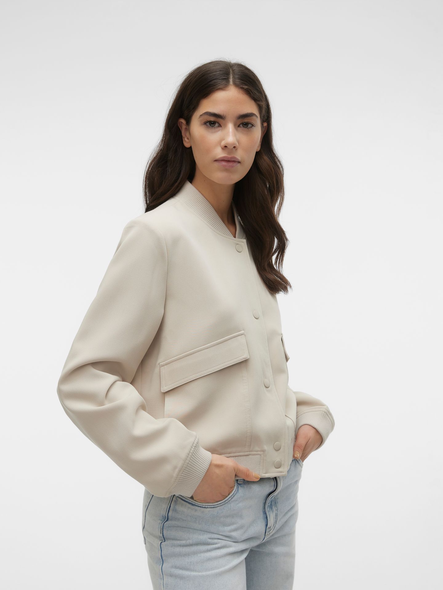 Vero Moda VMAMALA SHORT JACKET NOOS Silver Lining 2900151060039