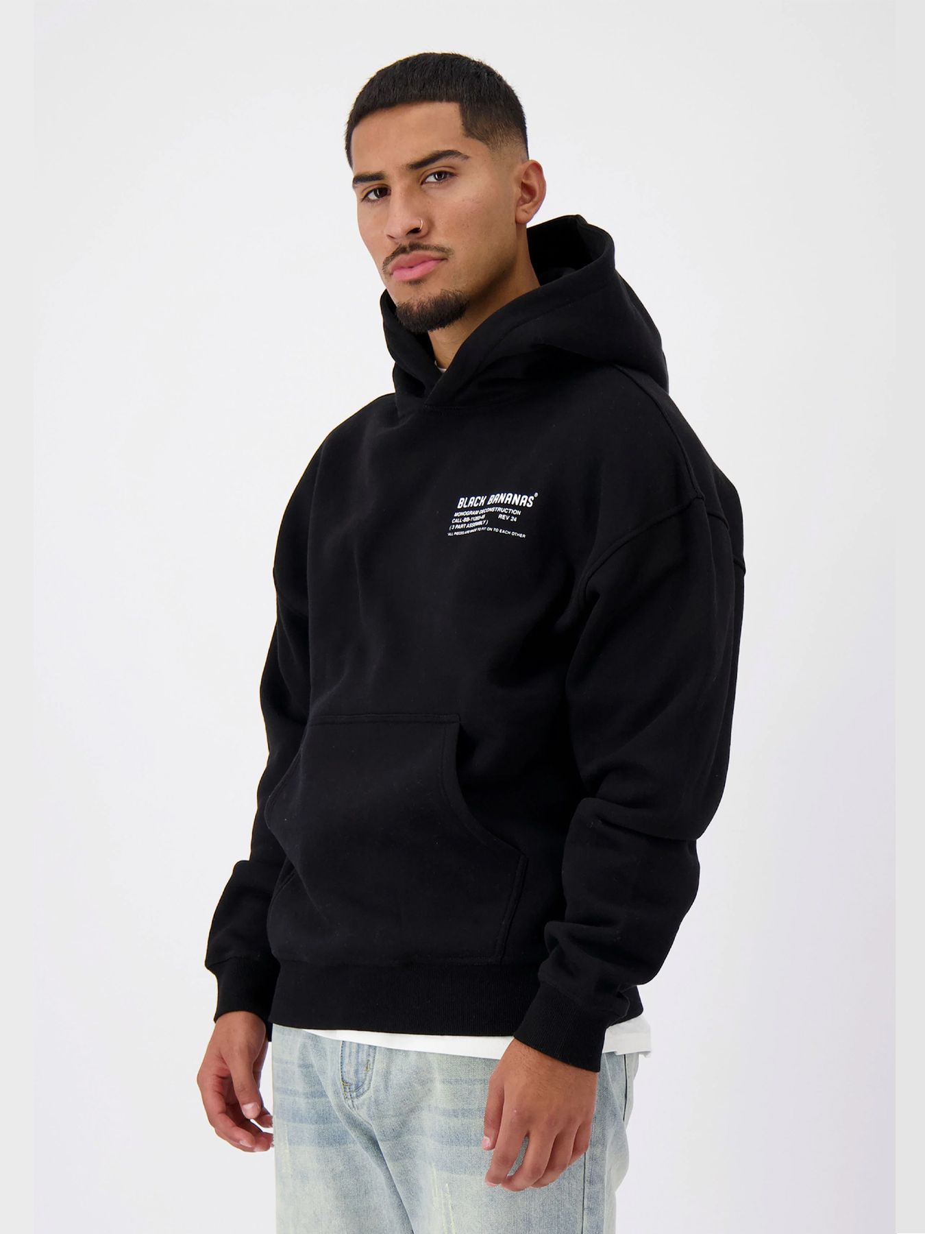 Black Bananas Deconstruction hoodie Black 2900151100070