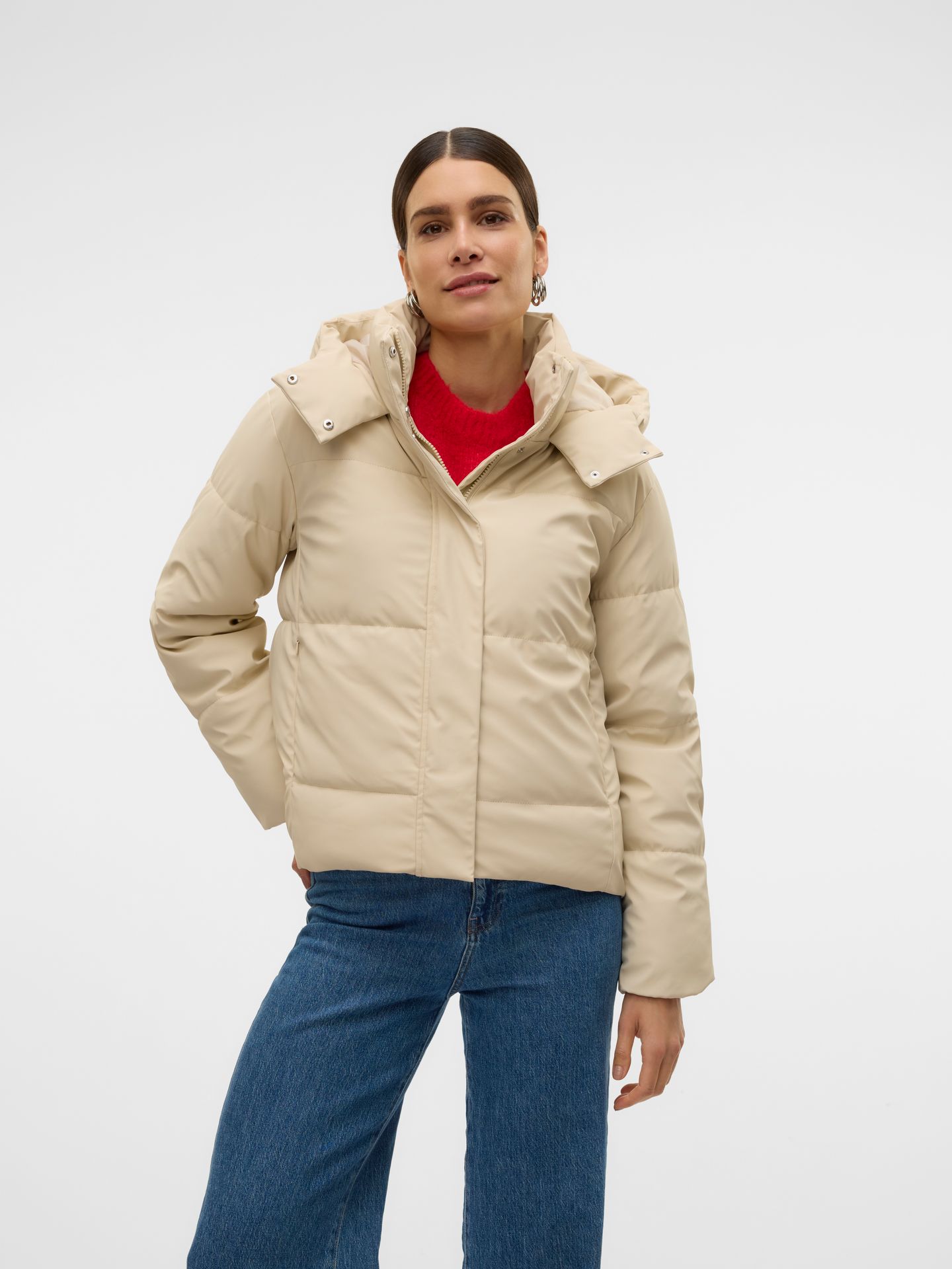 Vero Moda VMGRETAKYLIE SHORT COATED JACKET NO Oatmeal 00110539-EKA26011400000359