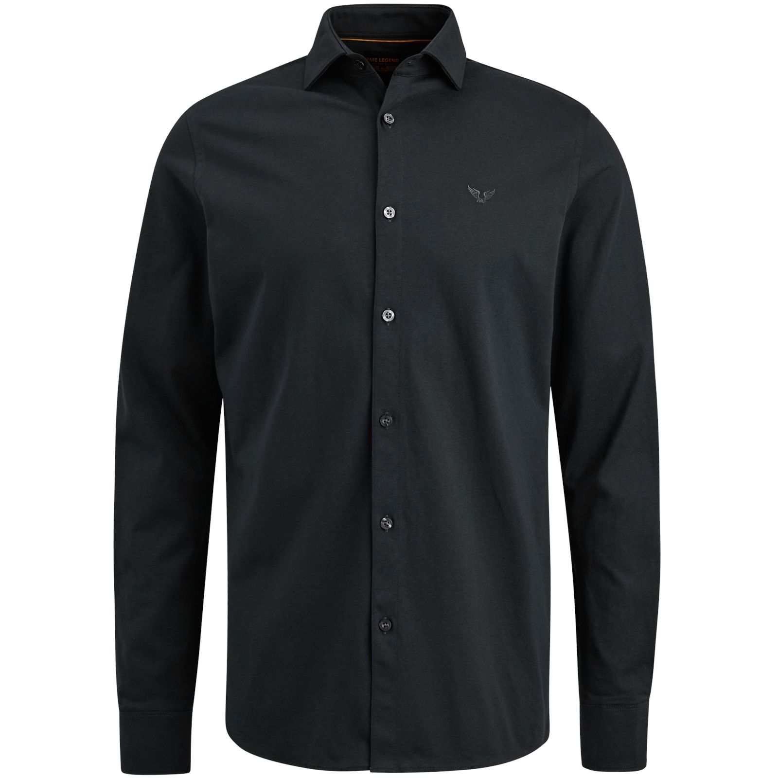 Pme Legend Long Sleeve Shirt Satin Jersey Black 2900151153045