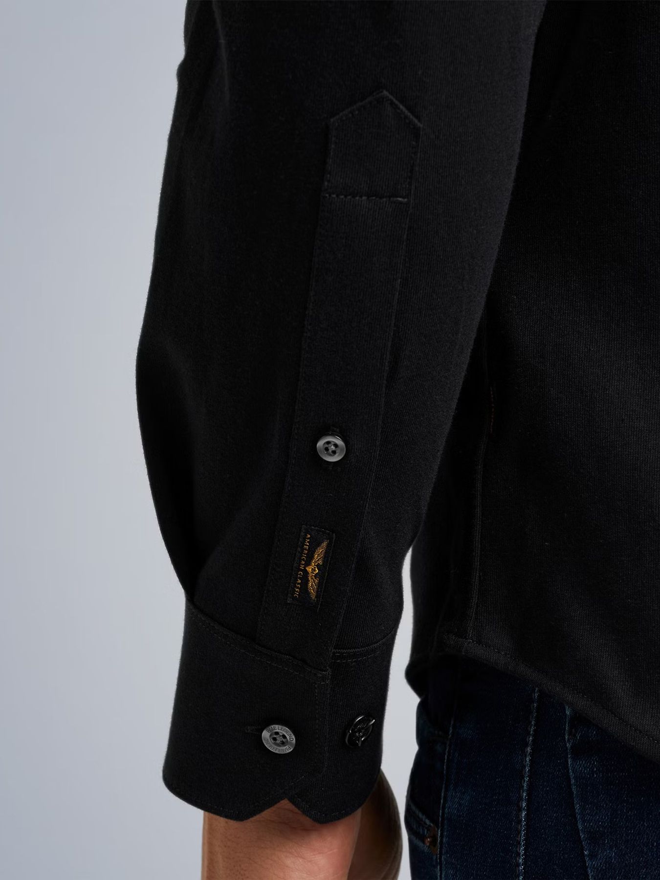 Pme Legend Long Sleeve Shirt Satin Jersey Black 2900151153014