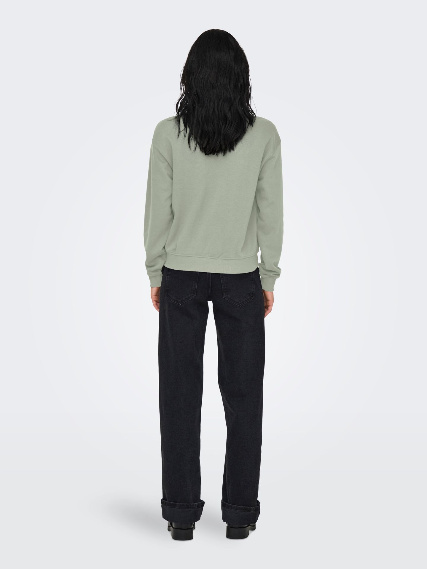 Only ONLTANJA L/S FOIL O-NECK BOX SWT Aqua Gray/Fame 2900151167059
