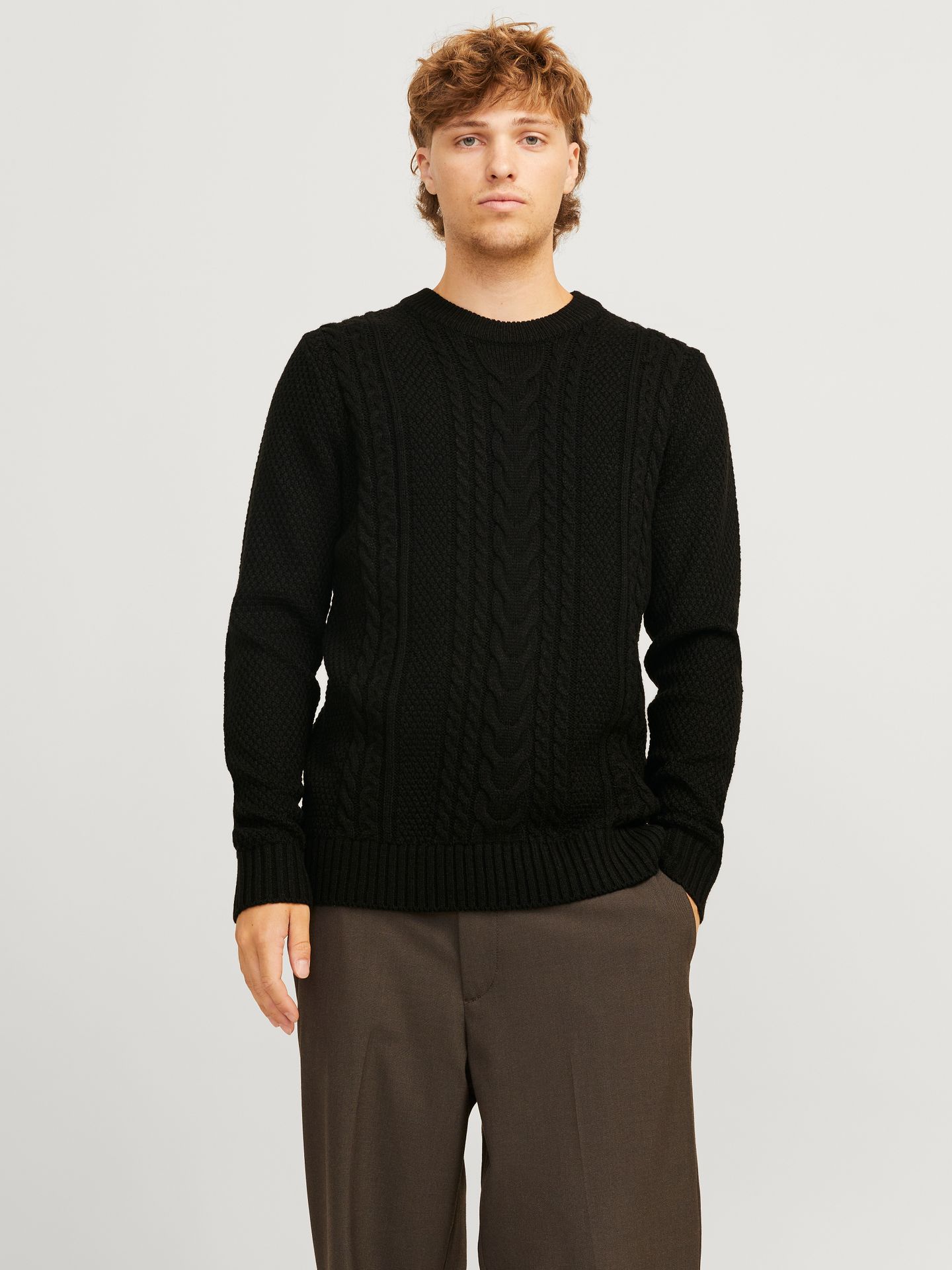 Jack & Jones JJCRAIG KNIT CREW NECK AW24 Black 00110558-EKA26011400000232