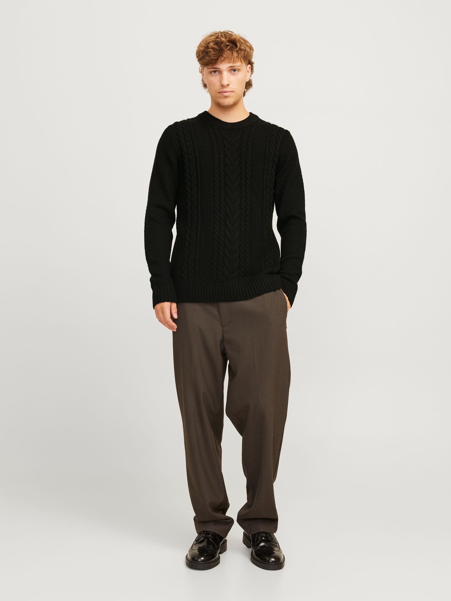 Jack & Jones JJCRAIG KNIT CREW NECK AW24 Black 2900151234027