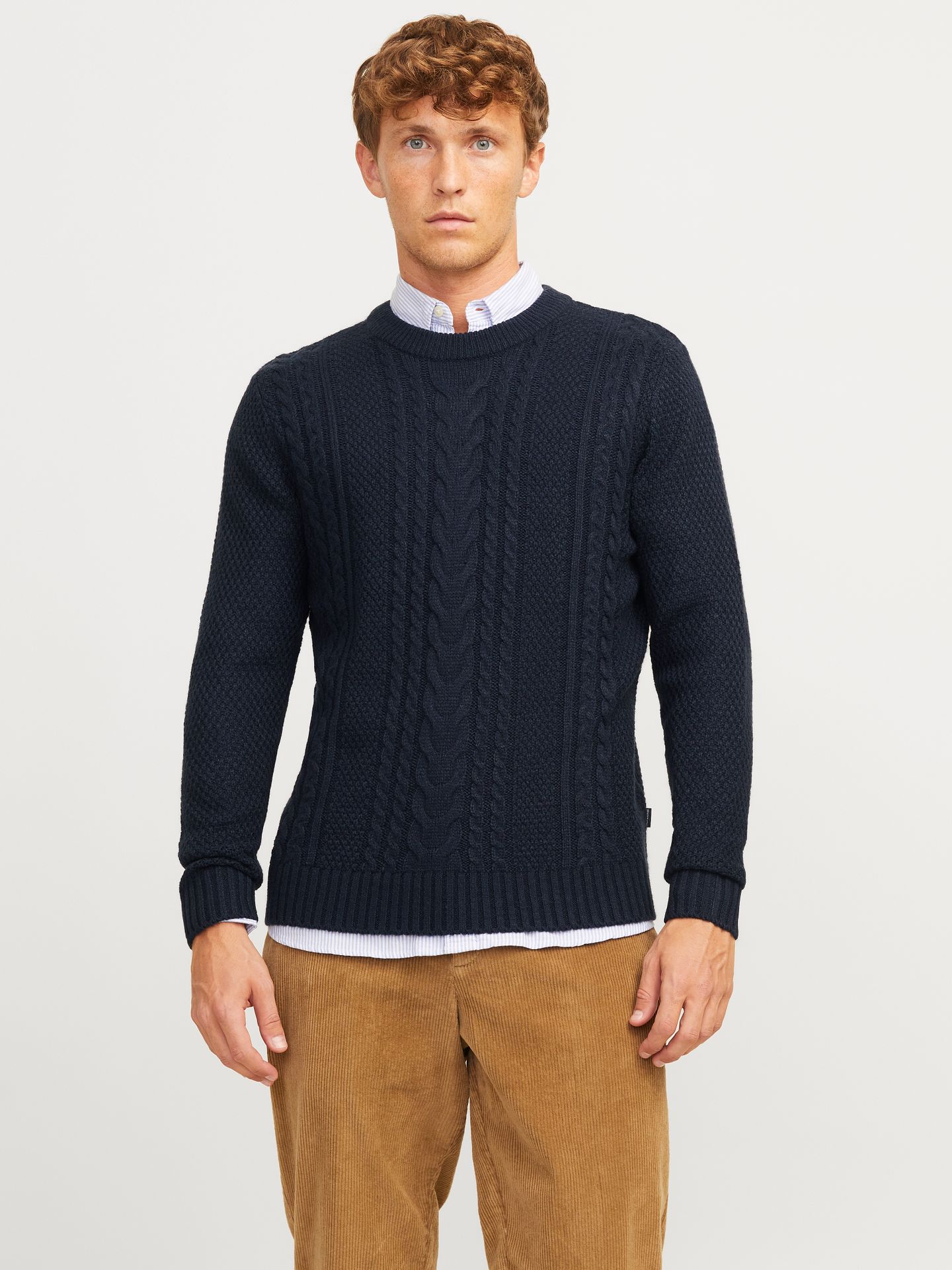 Jack & Jones JJCRAIG KNIT CREW NECK AW24 Sky Captain 00110558-EKA26011400000887