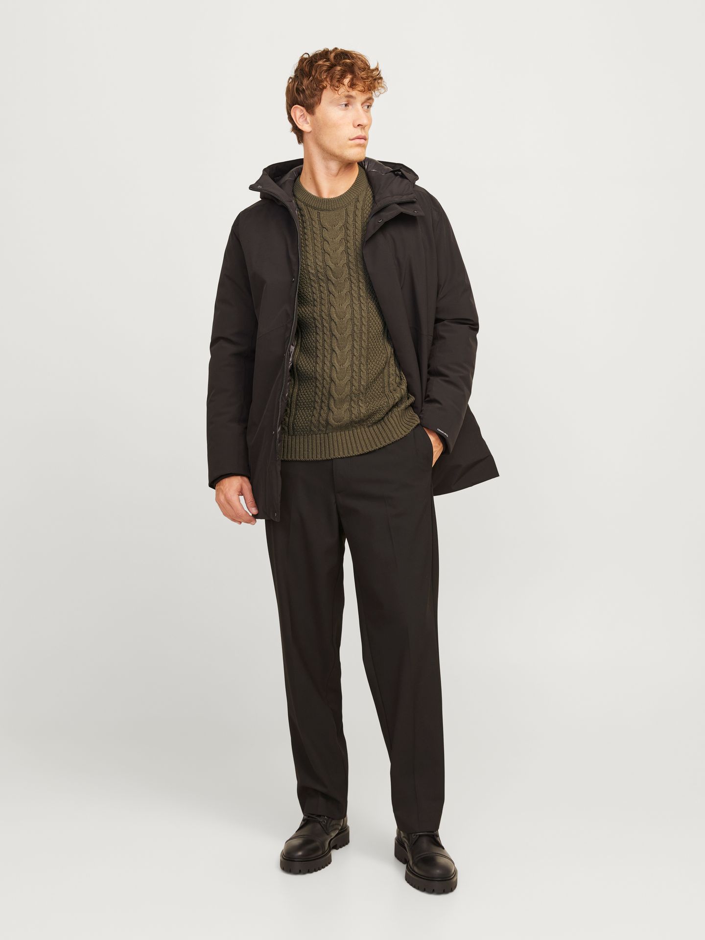Jack & Jones JJCRAIG KNIT CREW NECK AW24 Canteen 2900151235024