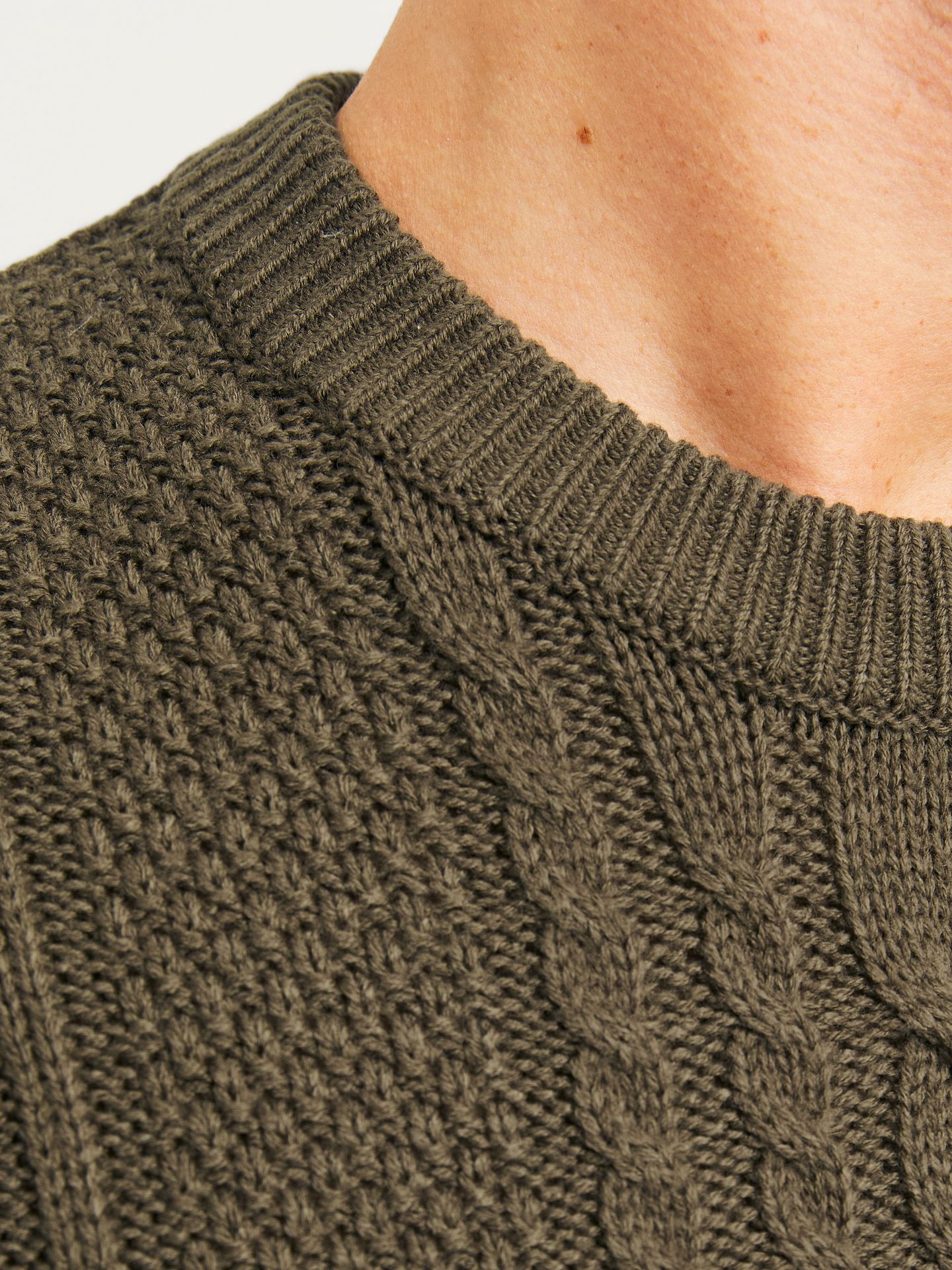 Jack & Jones JJCRAIG KNIT CREW NECK AW24 Canteen 2900151235024