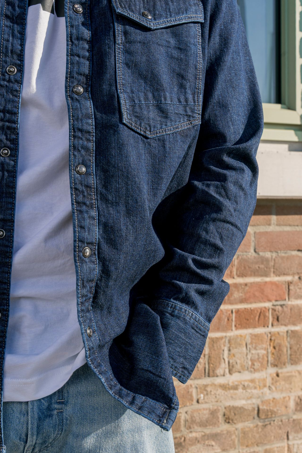 G-star Raw Dakota slim shirt l\s G133 worn in deep sea 2900152974083