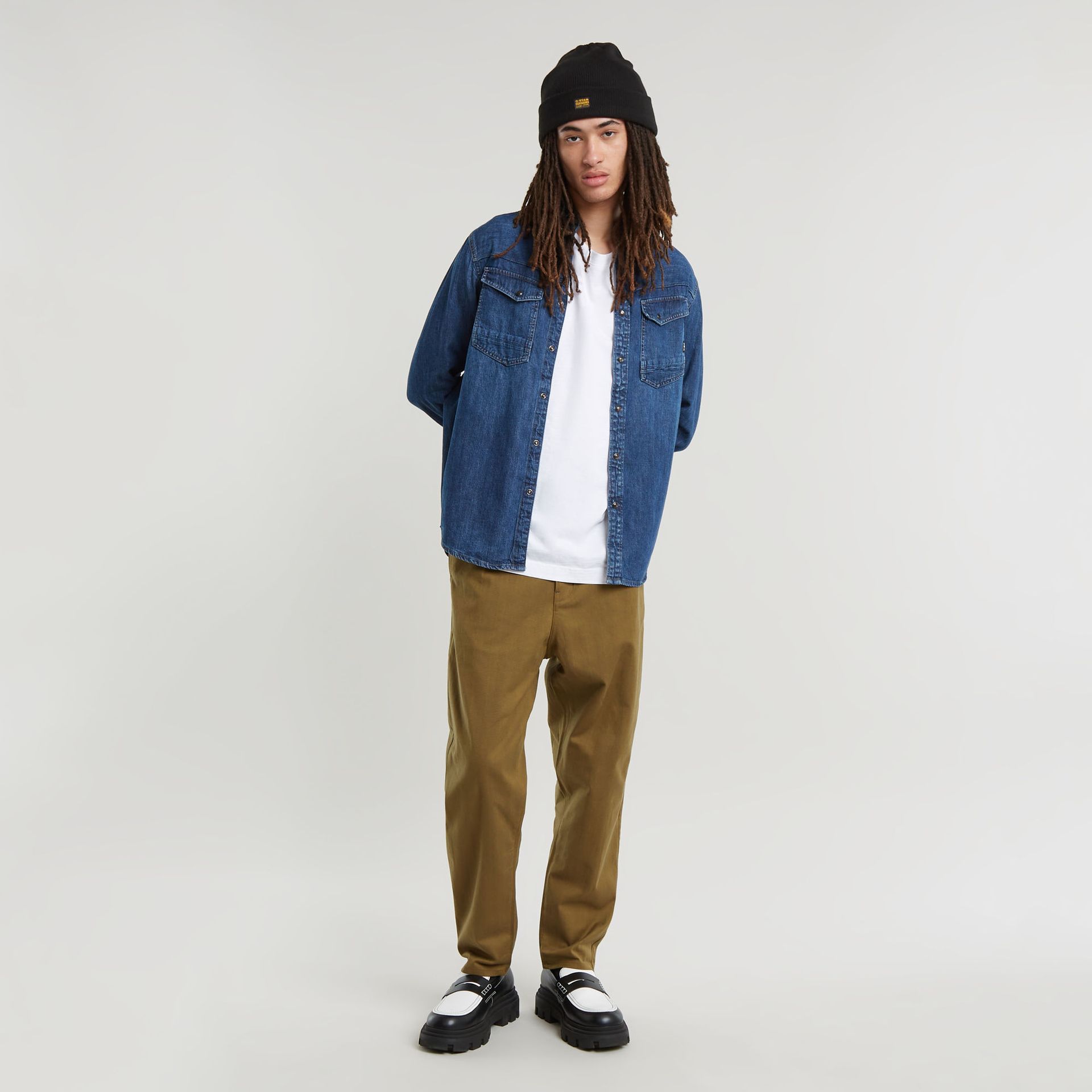 G-star Raw Dakota slim shirt l\s G749 worn in windward 2900151201081