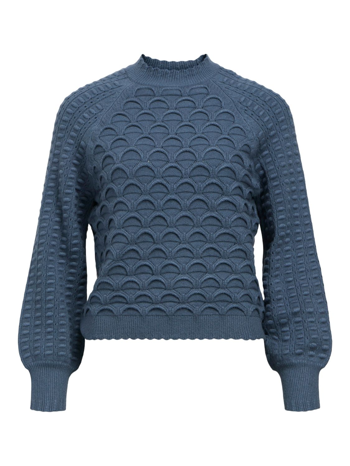 Object OBJSIDA KNIT L/S RE PULLOVER 134 Bering Sea/Melange 2900151206048