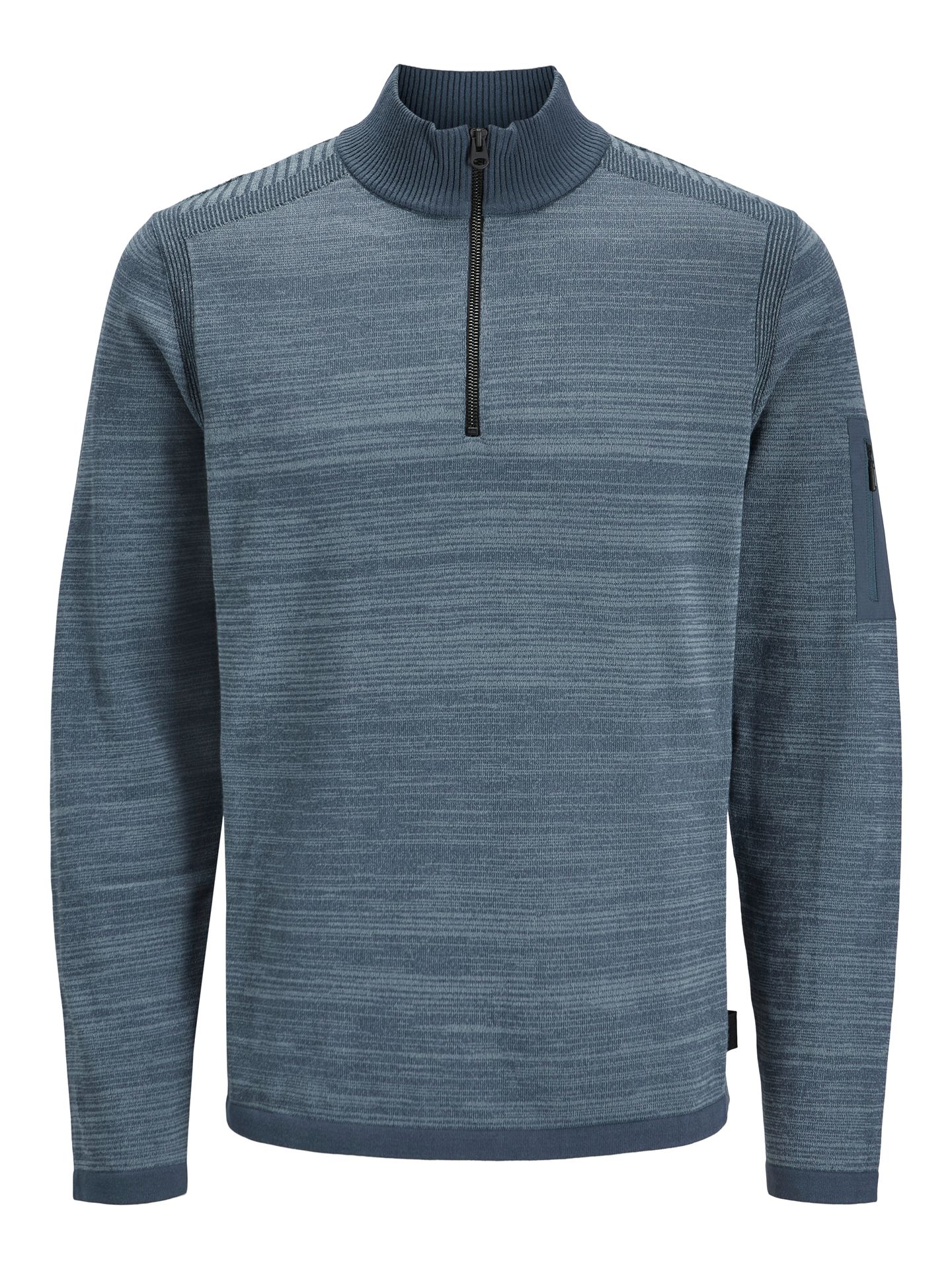 Jack & Jones JCOMACE KNIT HALF ZIP SMU Midnight Navy/Melange 00110574-EKA26011400002526