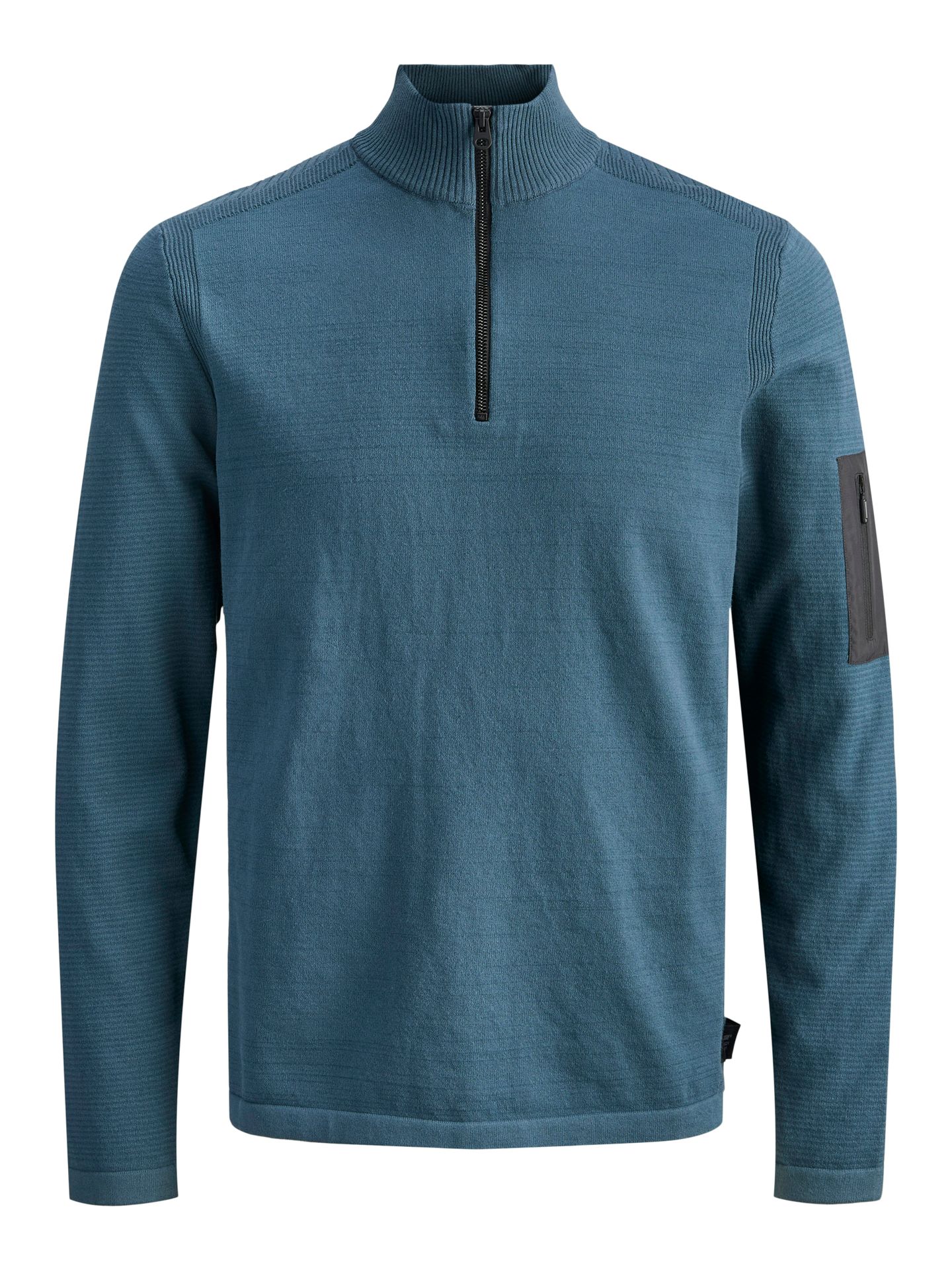 Jack & Jones JCOMACE KNIT HALF ZIP SMU Orion Blue/Melange 2900160461018