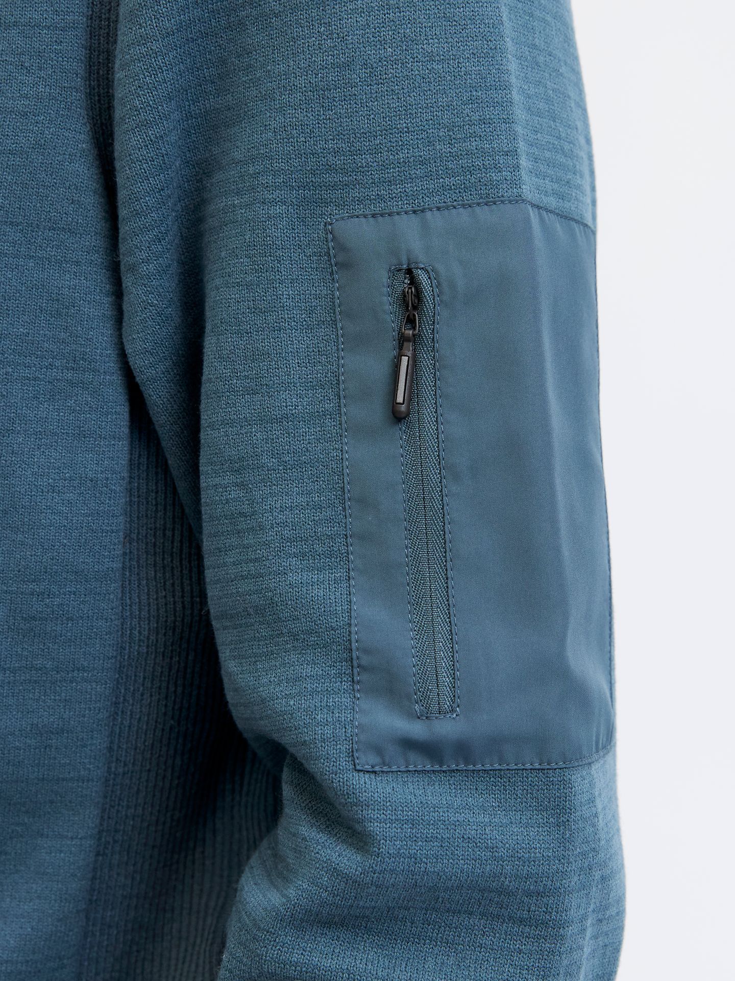 Jack & Jones JCOMACE KNIT HALF ZIP SMU Orion Blue/Melange 2900160461049