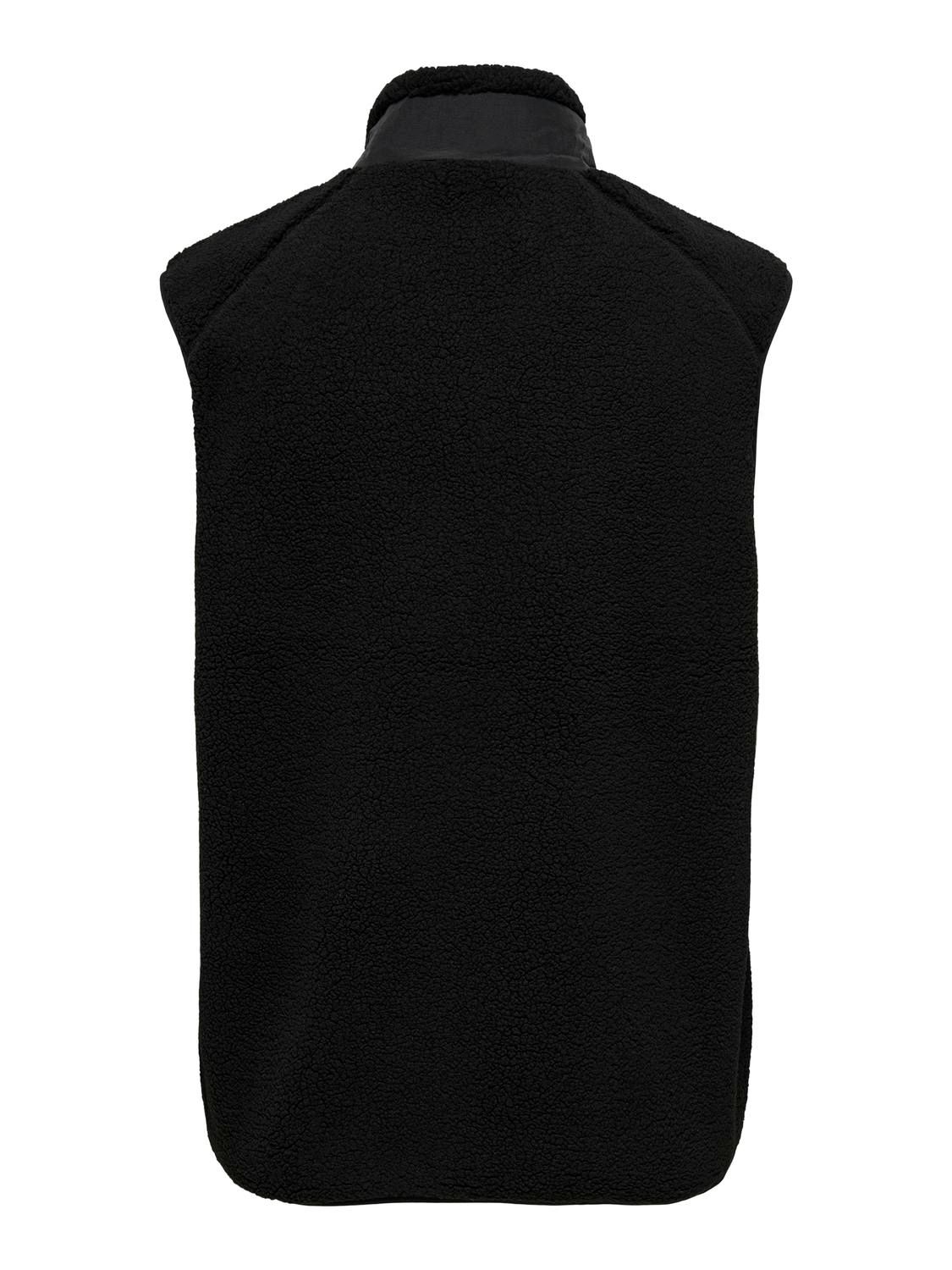 Only & Sons ONSDALLAS LIFE SHERPA VEST OTW VD Black 2900151219024