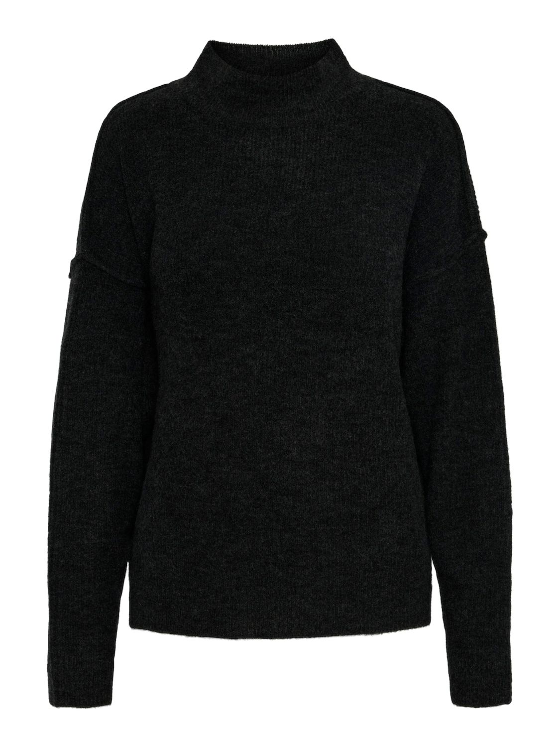 Pieces PCNIKO LS MOCK NECK KNIT BC Dark Grey Melange 2900151224059