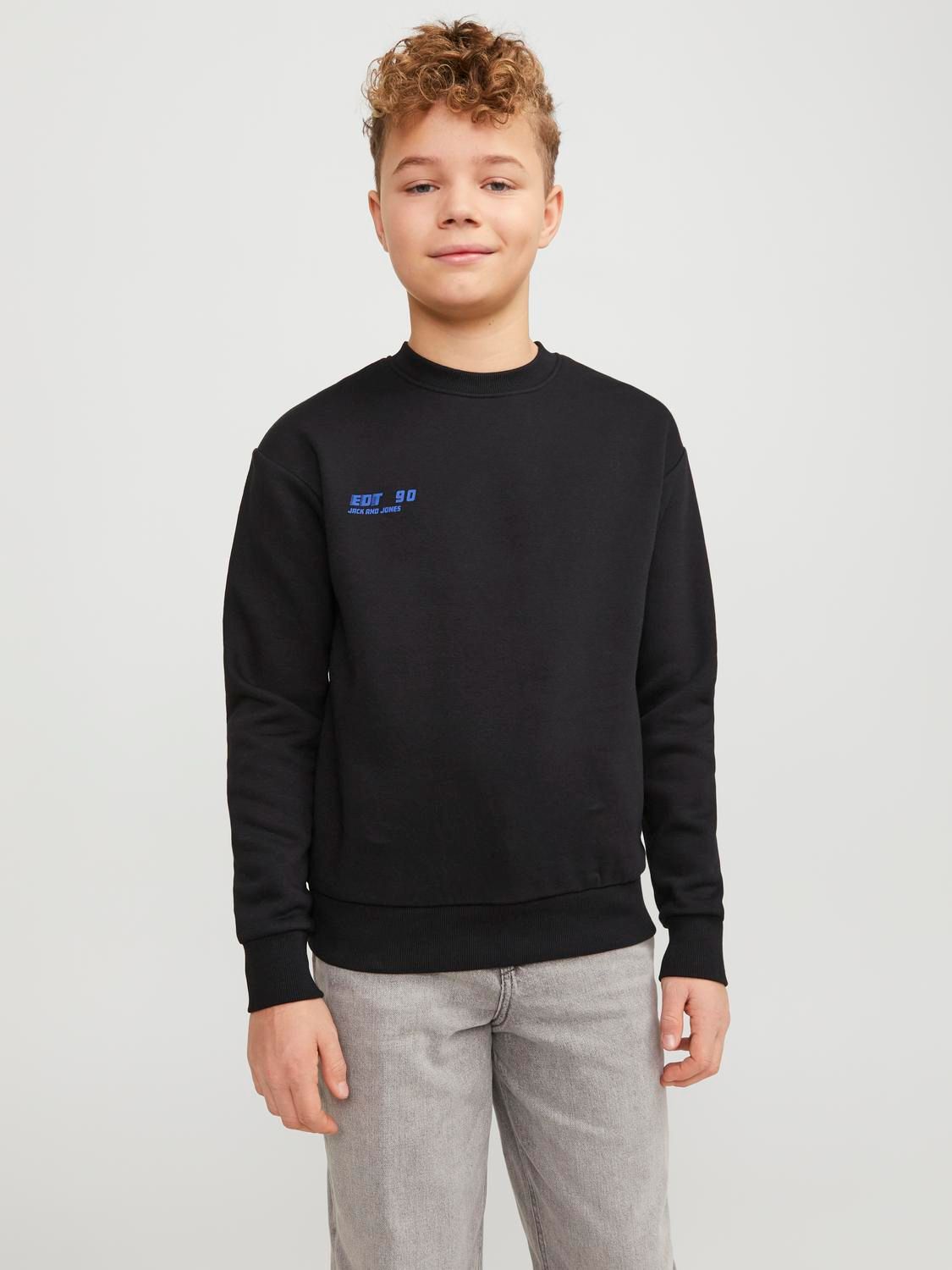 Jack & Jones JORCOLLECT EDT LOOSE SWEAT CREW JNR Black 00110582-EKA26011400000232