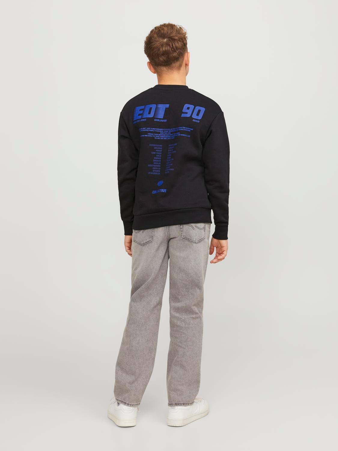 Jack & Jones JORCOLLECT EDT LOOSE SWEAT CREW JNR Black 2900151229030