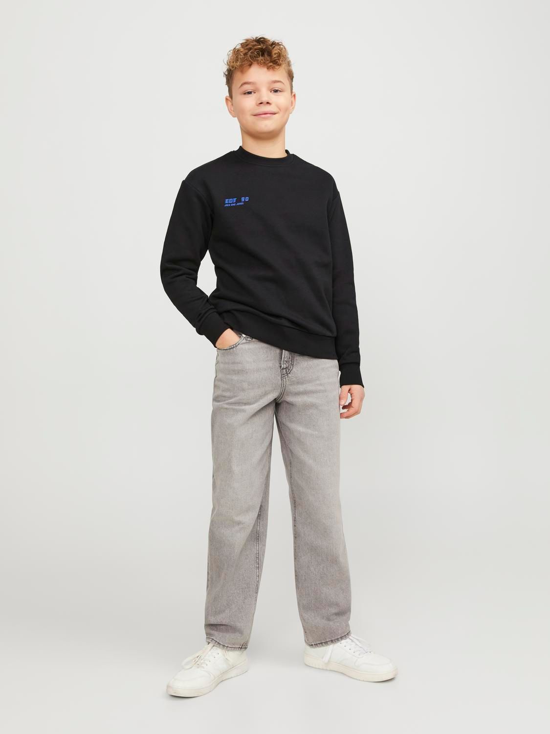 Jack & Jones JORCOLLECT EDT LOOSE SWEAT CREW JNR Black 2900151229030