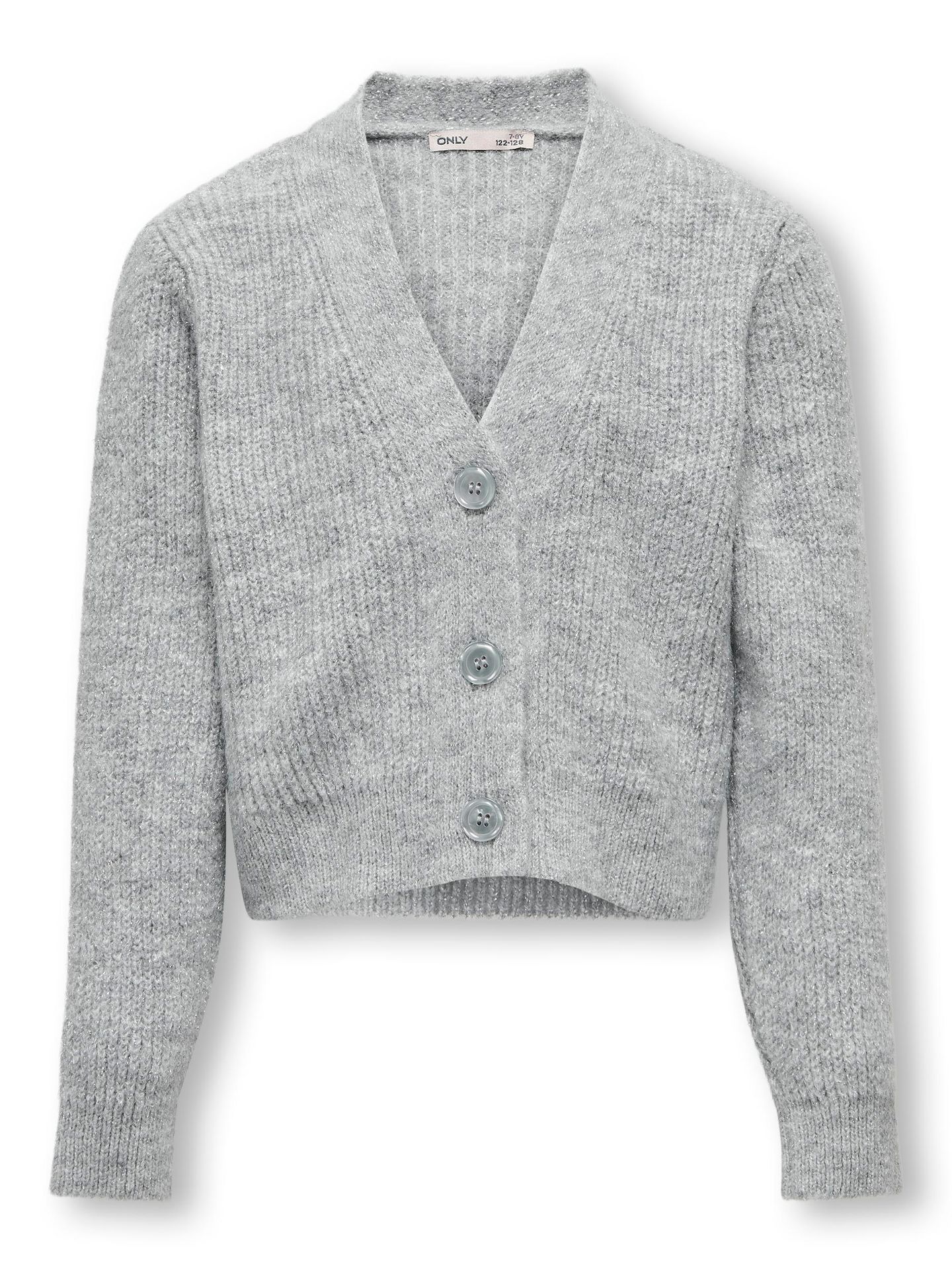 Only KOGORIANA L/S GLITTER CARDIGAN KNT Light Grey Melange/SILVER GLITTER 00110609-EKA26011400000516