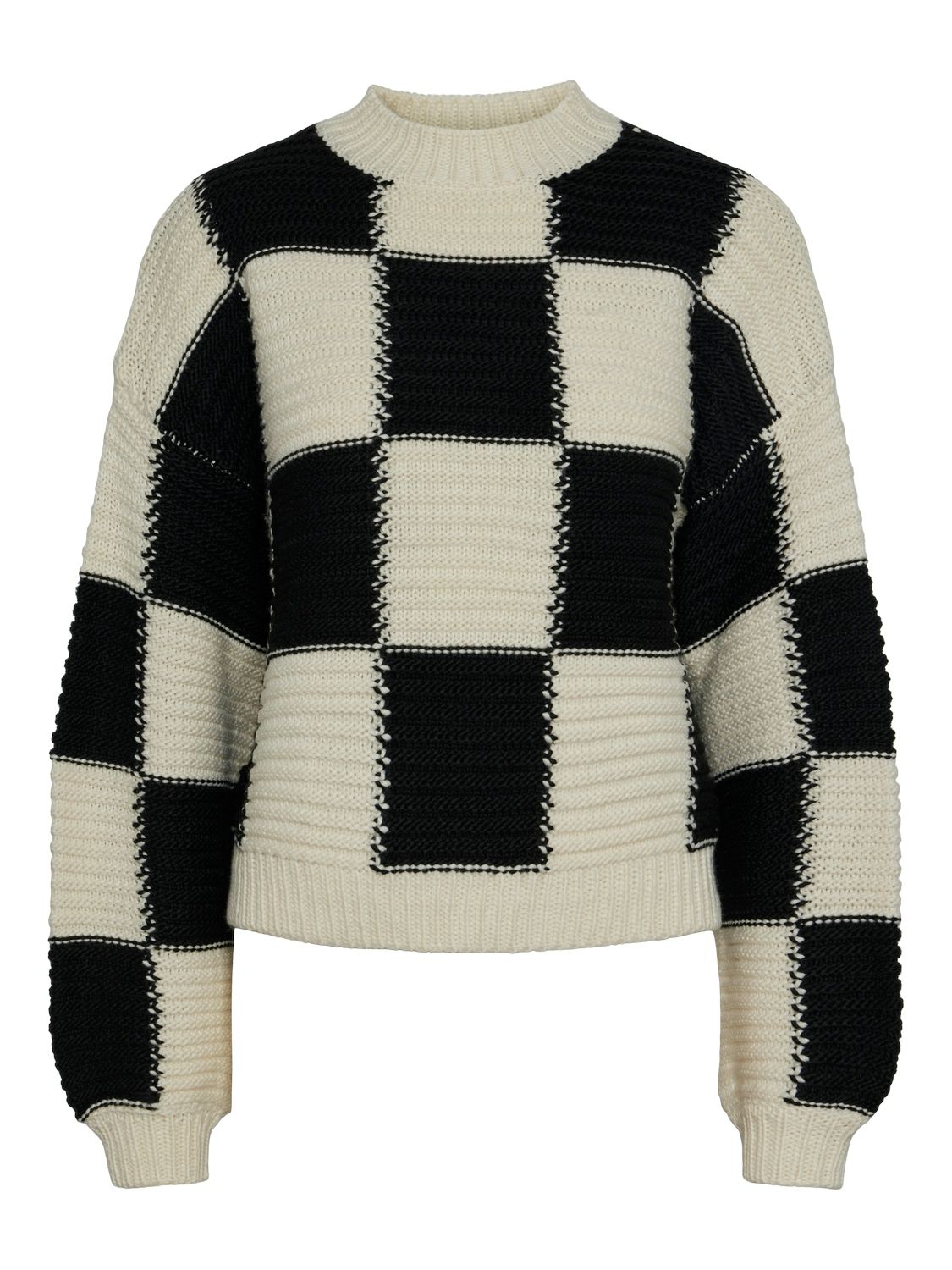 Pieces PCNAMIE LS ONECK KNIT BC Egret/Black 2900151277017