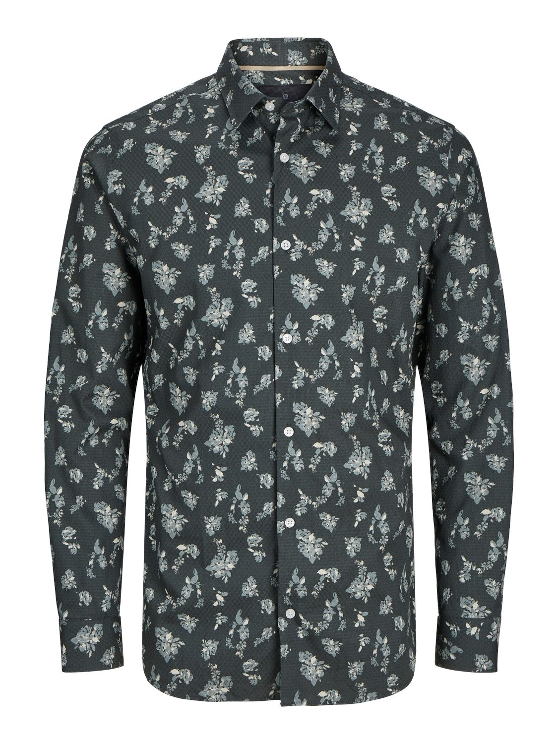 Jack & Jones JPRBLALEEDS PRINT DOBBY L/S SHIRT L Agave Green/COMFORT FIT 2900151307028