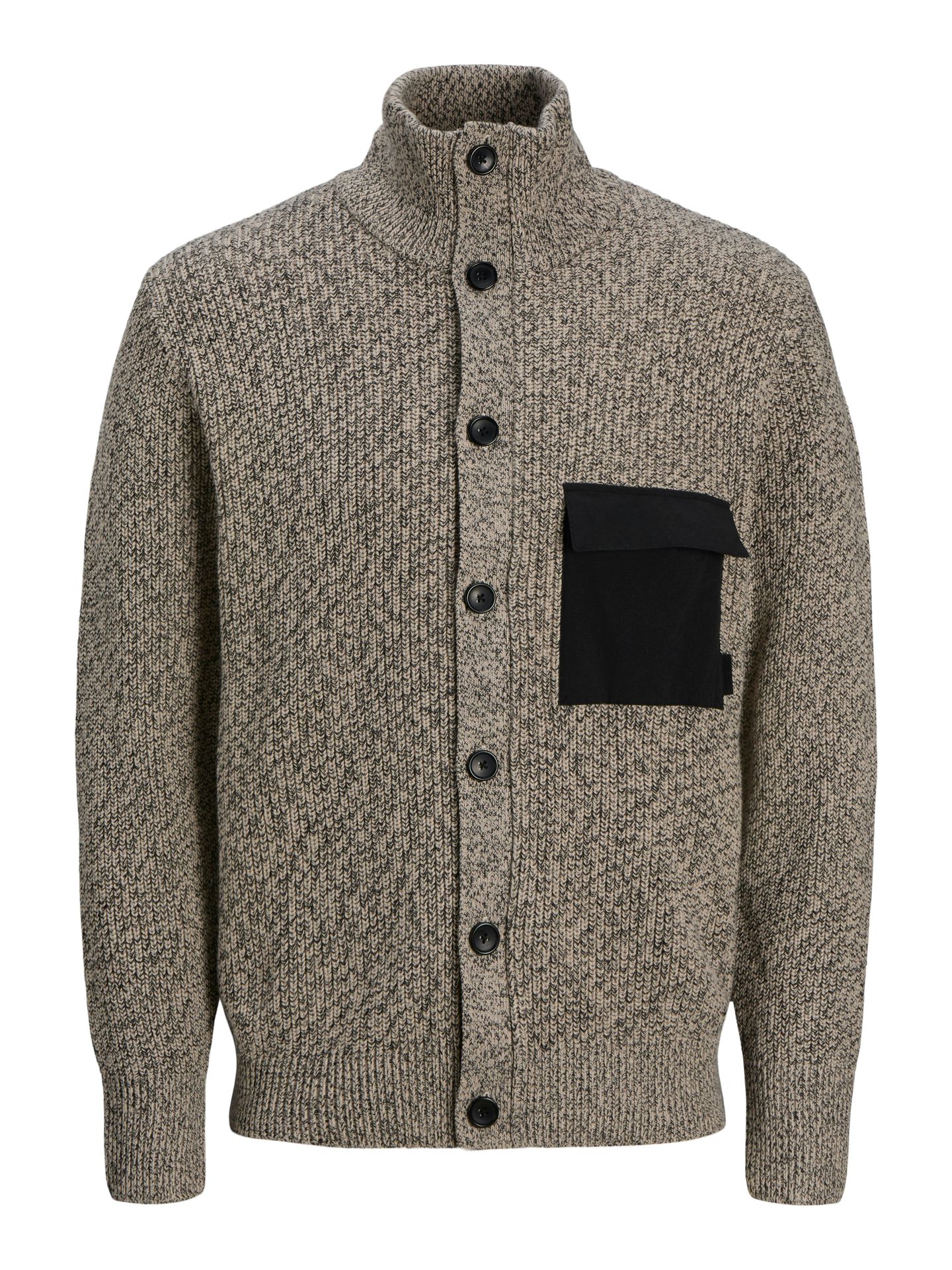 Jack & Jones JCOMACE KNIT CARDIGAN SMU Chateau Gray/W. Black 2900151289010