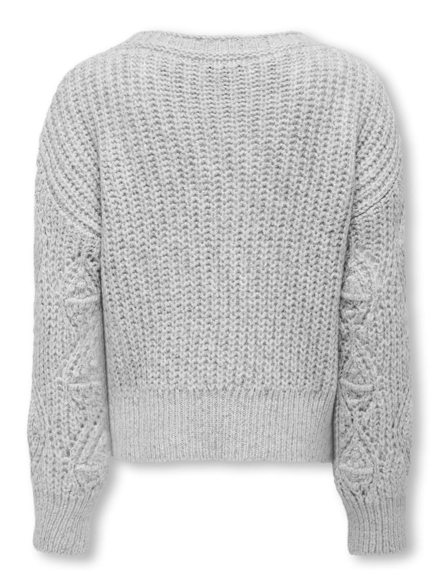 Only KOGROSETTA L/S GLITTER KNT Light Grey Melange/Silver Glitter 2900151281021