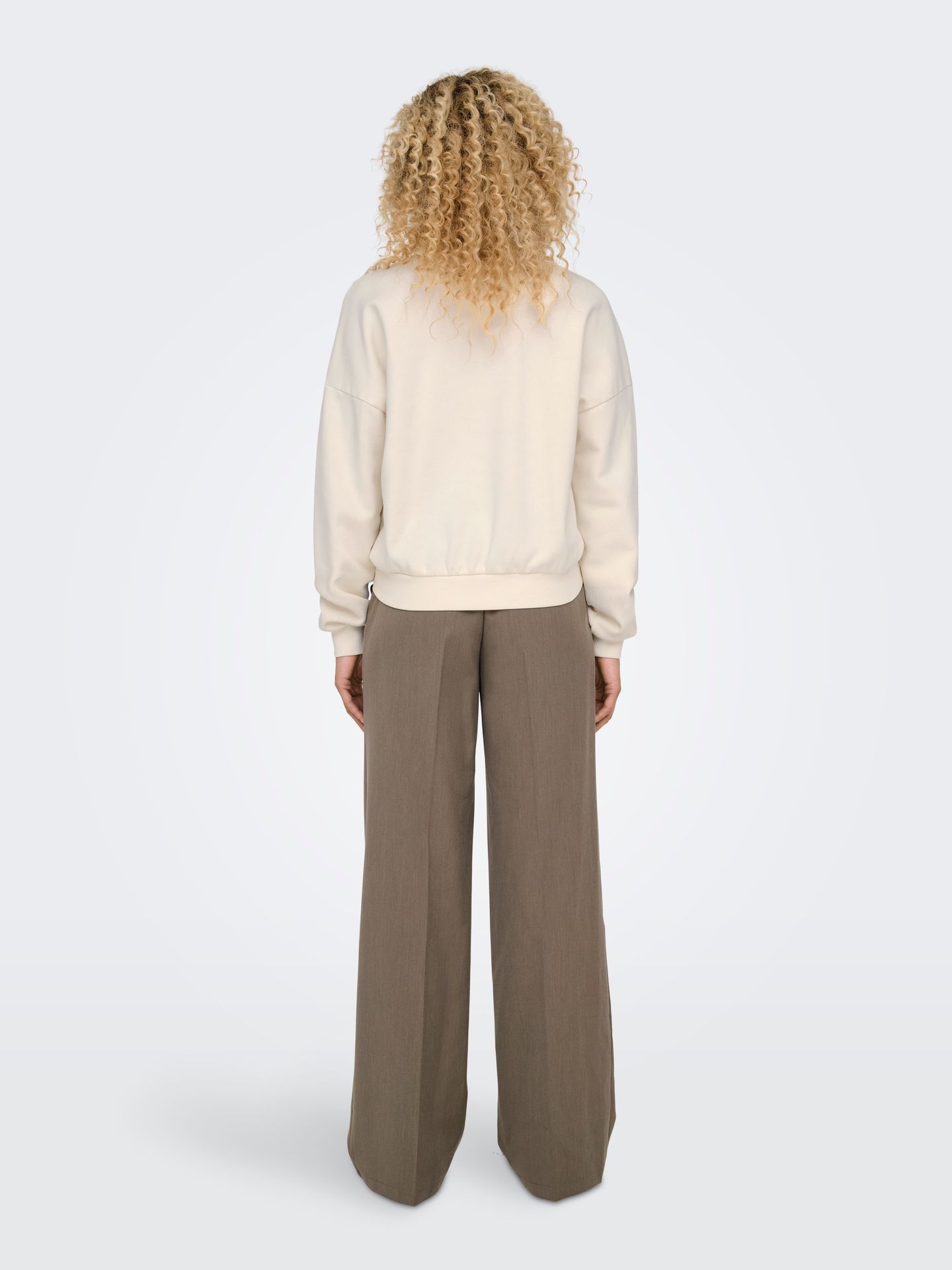 Only ONLLAUREN L/S LEO O-NECK CC SWT Birch/BLACK GRAPHIC 2900153248022