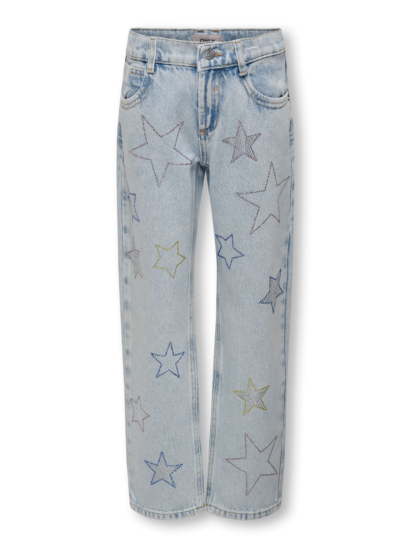 Only KOGCARLY DAD STRAIGHT STAR DNM JEAN Light Blue Denim 00110623-EKA26011400000011