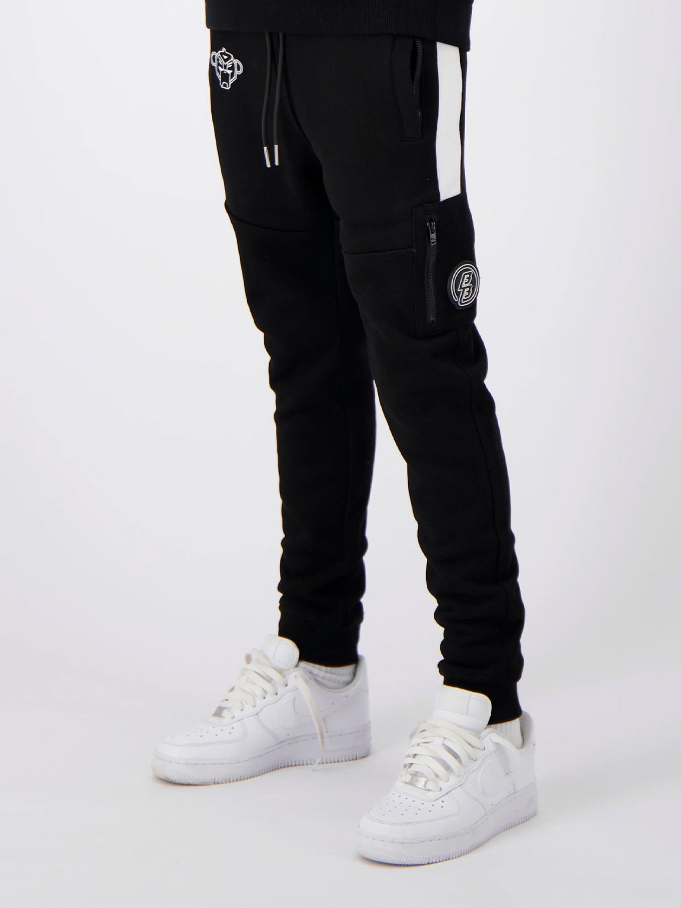 Black Bananas Jr.stripe sweatpants Black 00110635-999